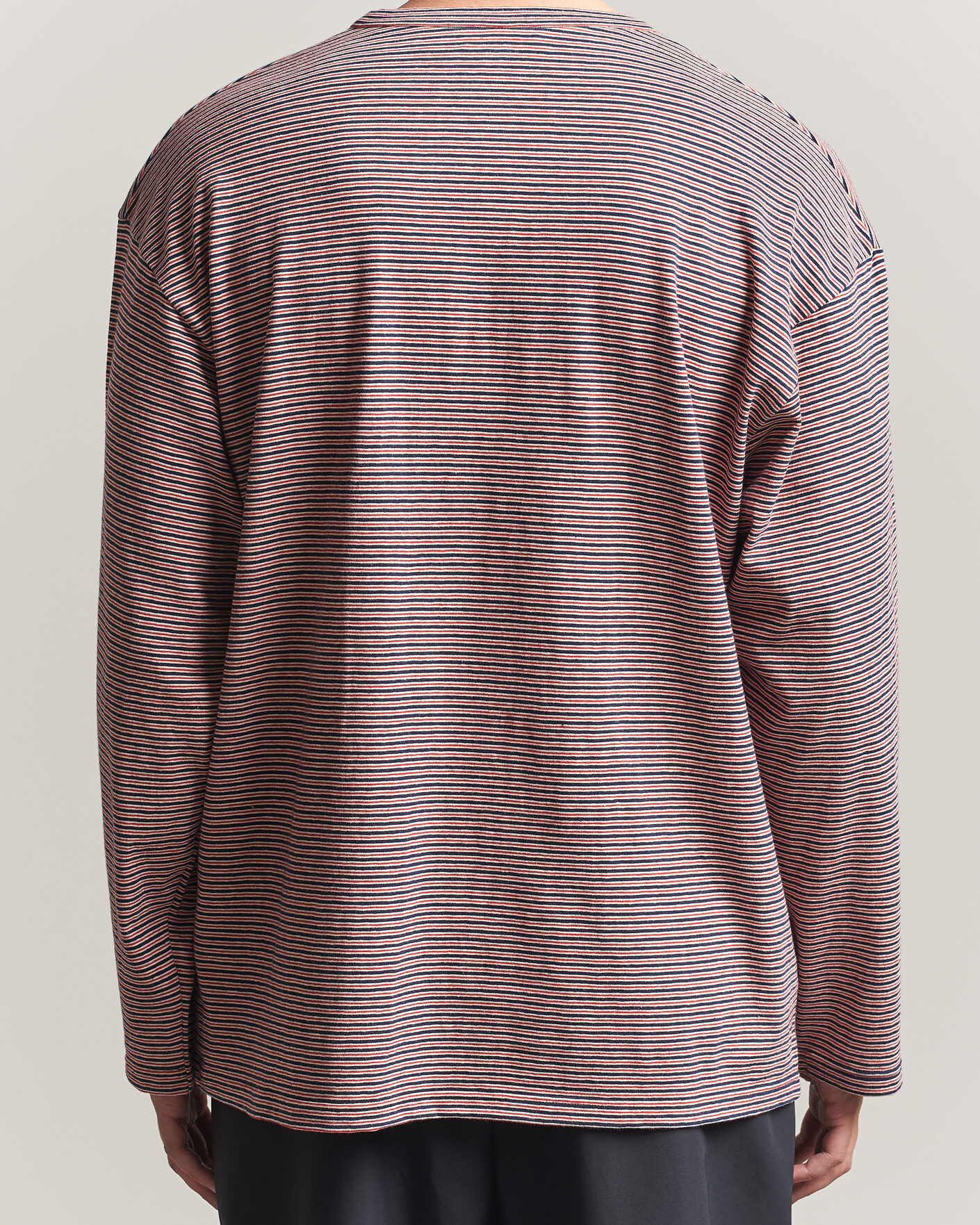Heren | T-shirts | Jil Sander | Long Sleeve Striped T-Shirt Red
