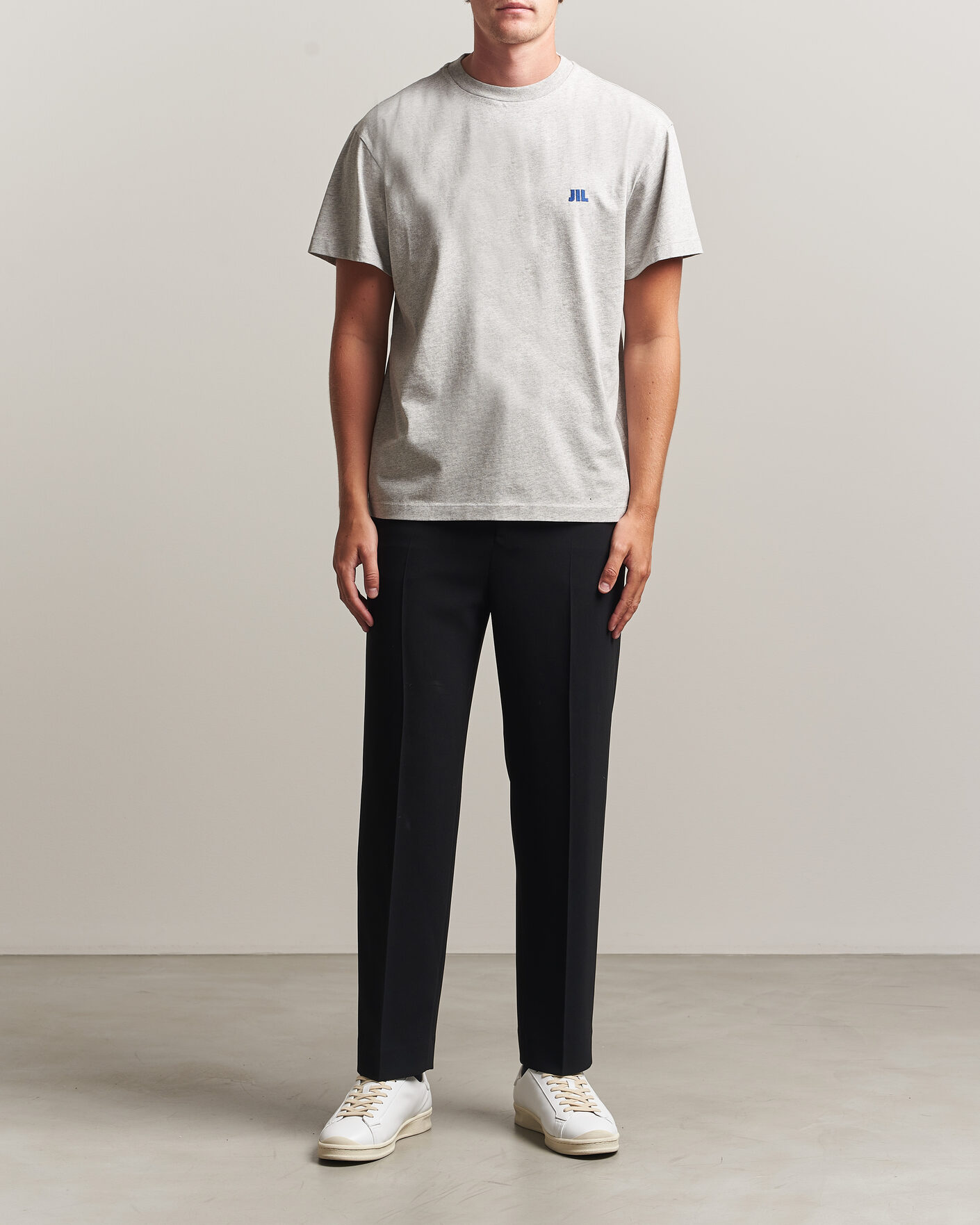 Heren | T-shirts | Jil Sander | Short Sleeve Jil Logo T-Shirt Light Grey