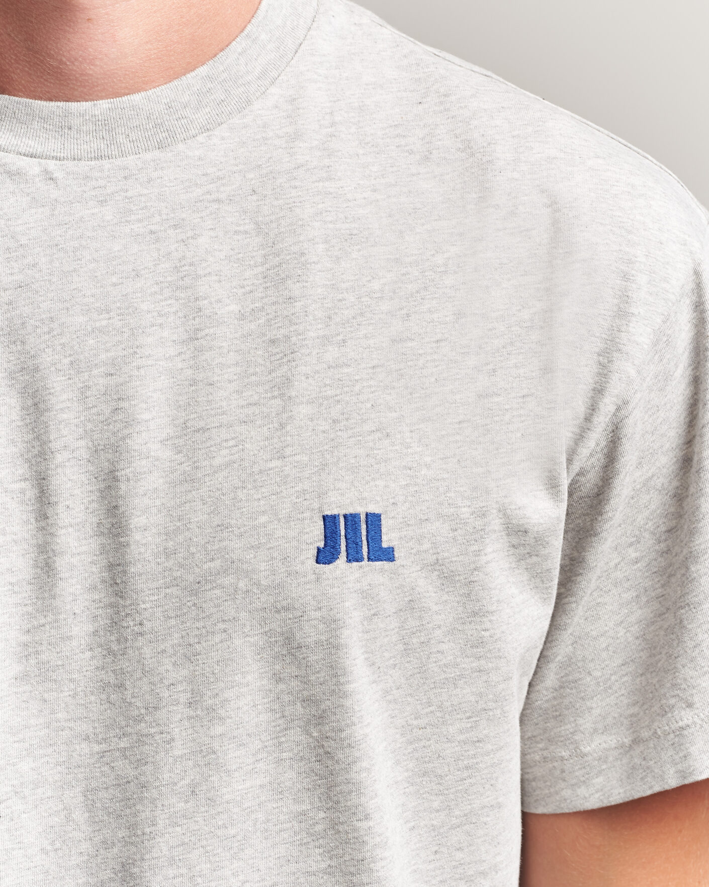 Heren | T-shirts | Jil Sander | Short Sleeve Jil Logo T-Shirt Light Grey
