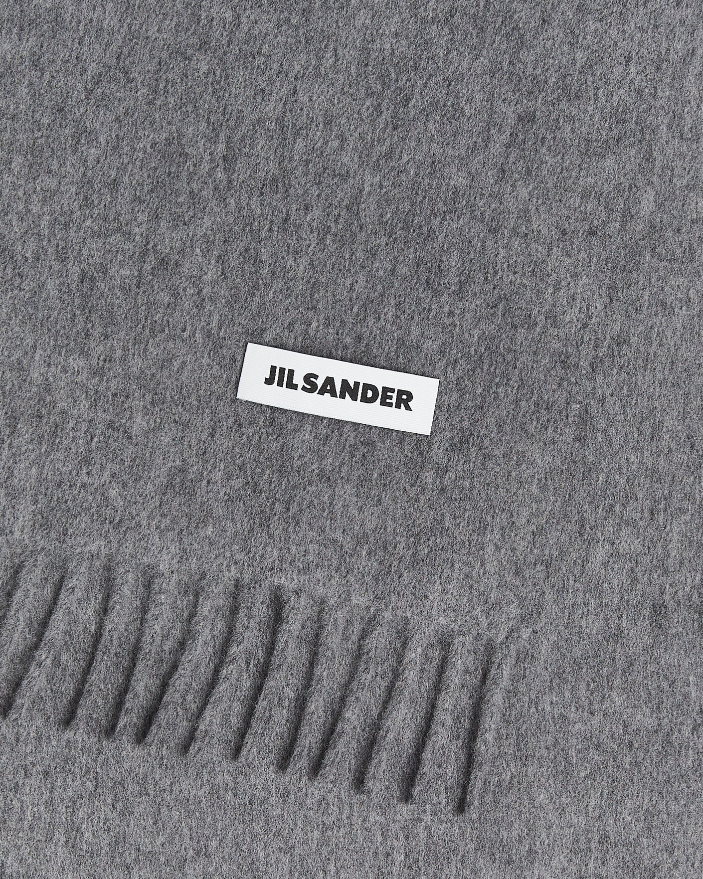 Heren | Sjaals | Jil Sander | Plain Logo Scarf Grey Melange