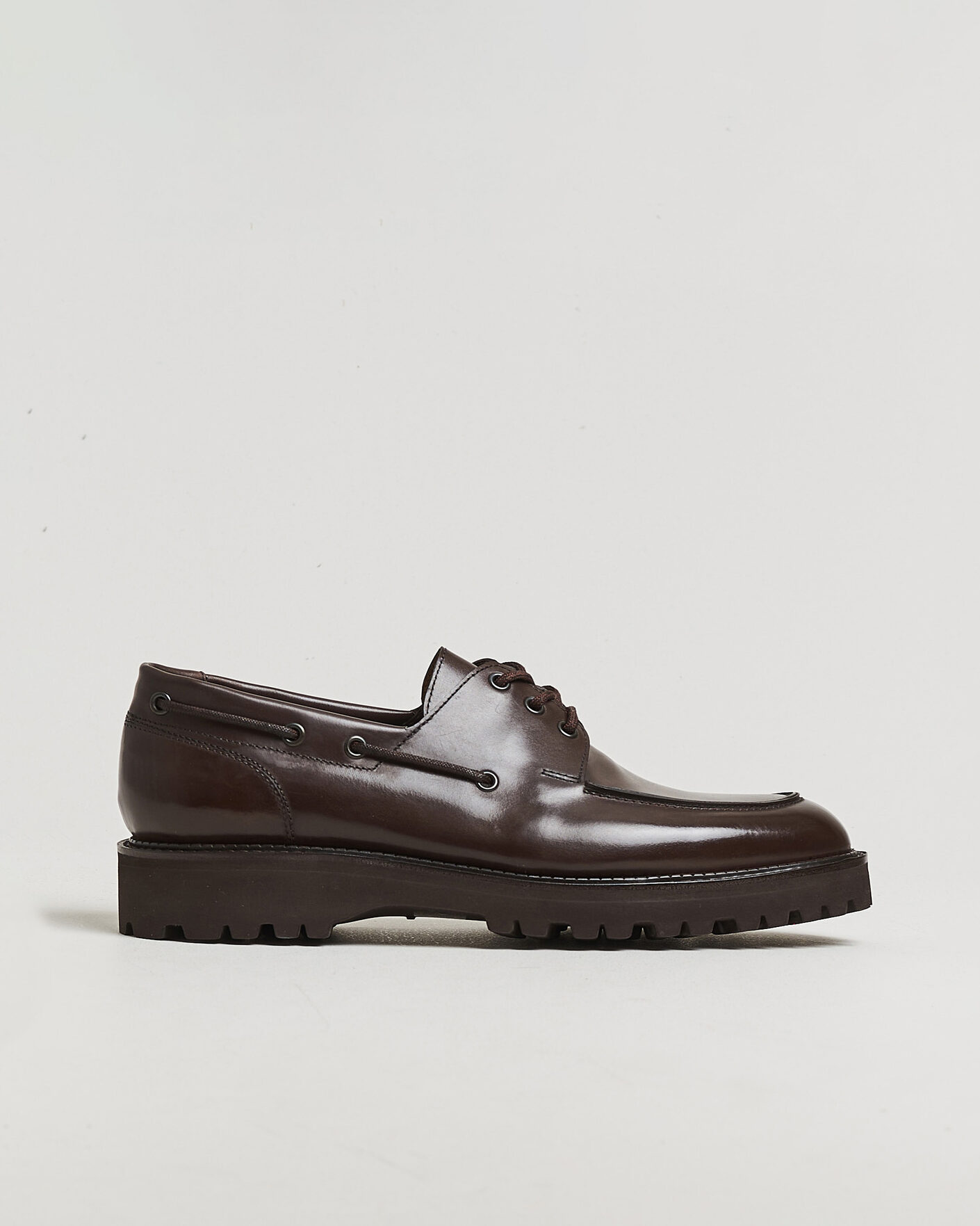 Heren | Derby schoenen | John Lobb | Tide Moc Toe Derby Dark Brown Calf