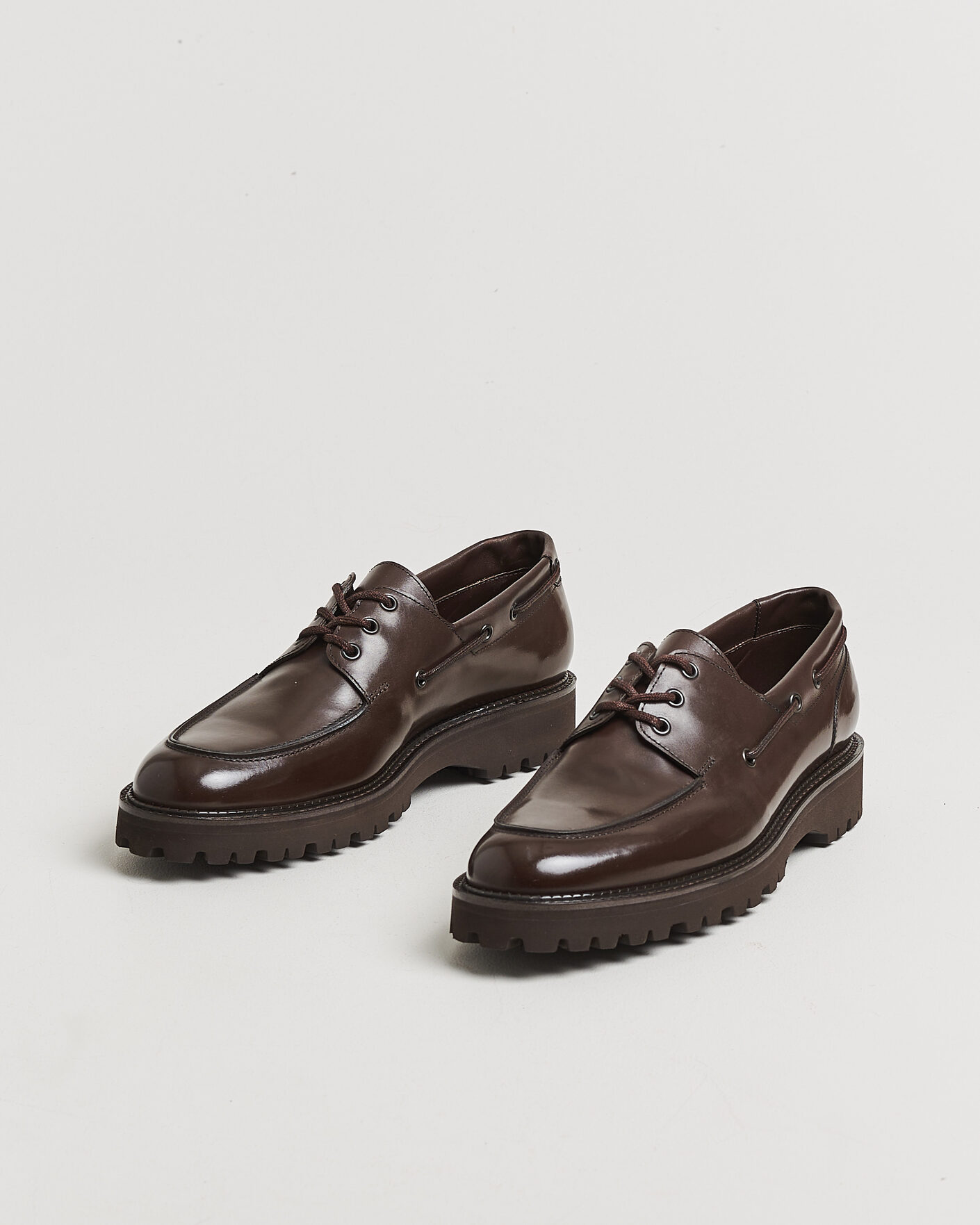 Heren | Derby schoenen | John Lobb | Tide Moc Toe Derby Dark Brown Calf