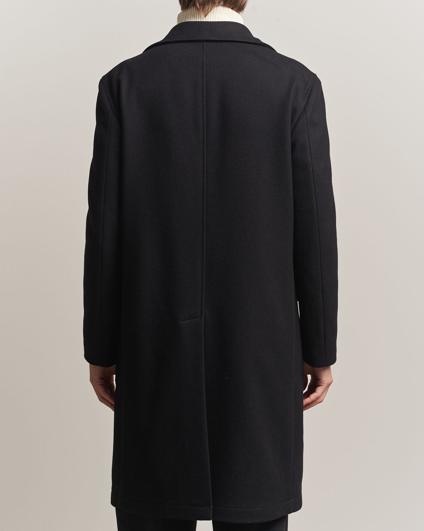 Heren | Jassen | L.B.M. 1911 | Double Breasted Wool/Cashmere Coat Black