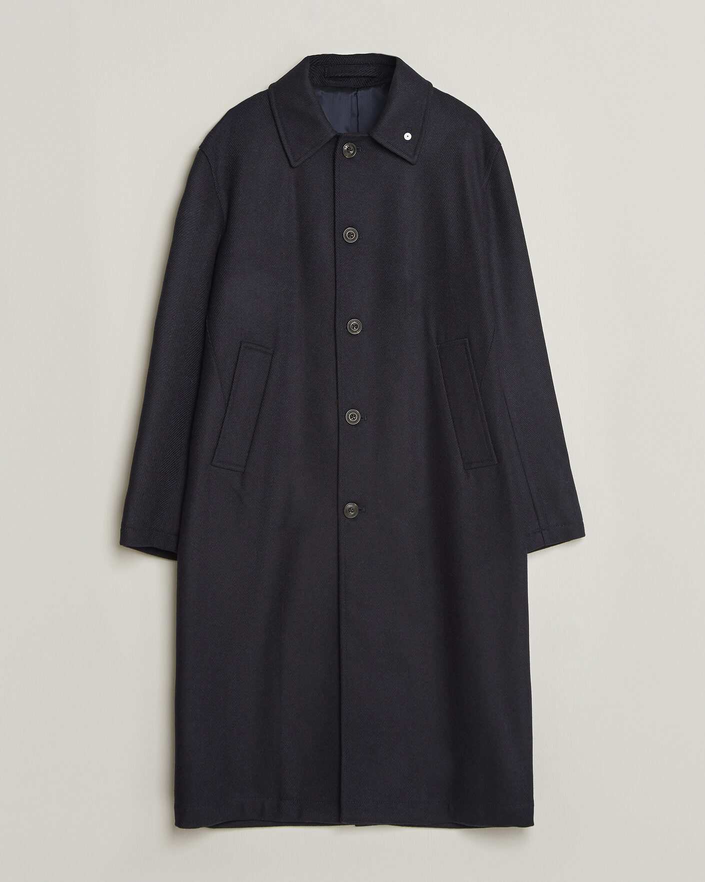Heren | Jassen | L.B.M. 1911 | Wool/Cashmere Raglan Coat Navy