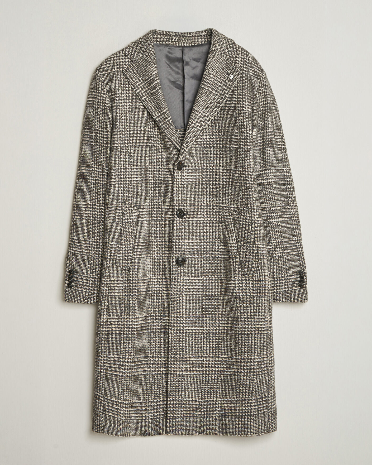 Heren | Jassen | L.B.M. 1911 | Checked Wool Coat Grey