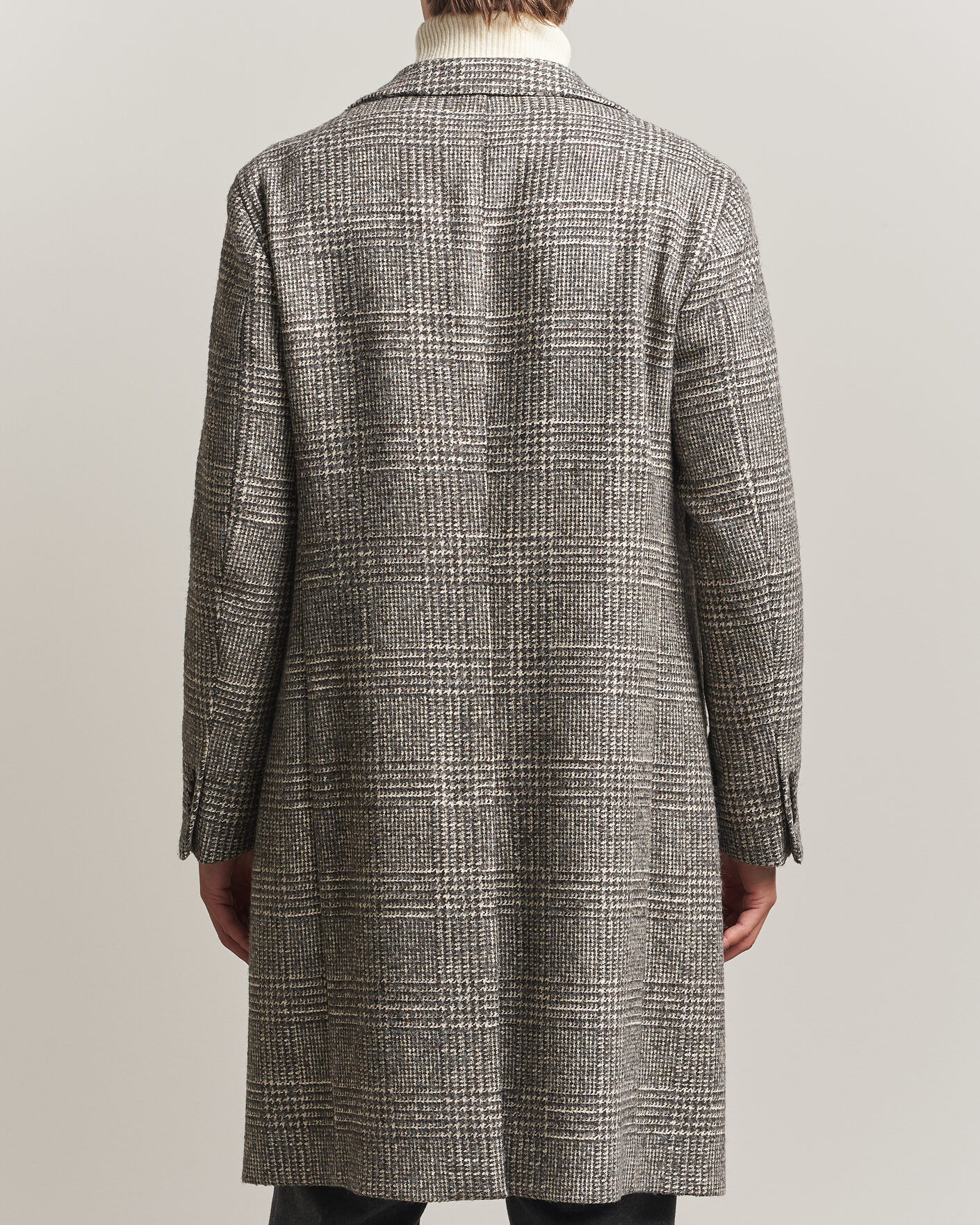 Heren | Jassen | L.B.M. 1911 | Checked Wool Coat Grey