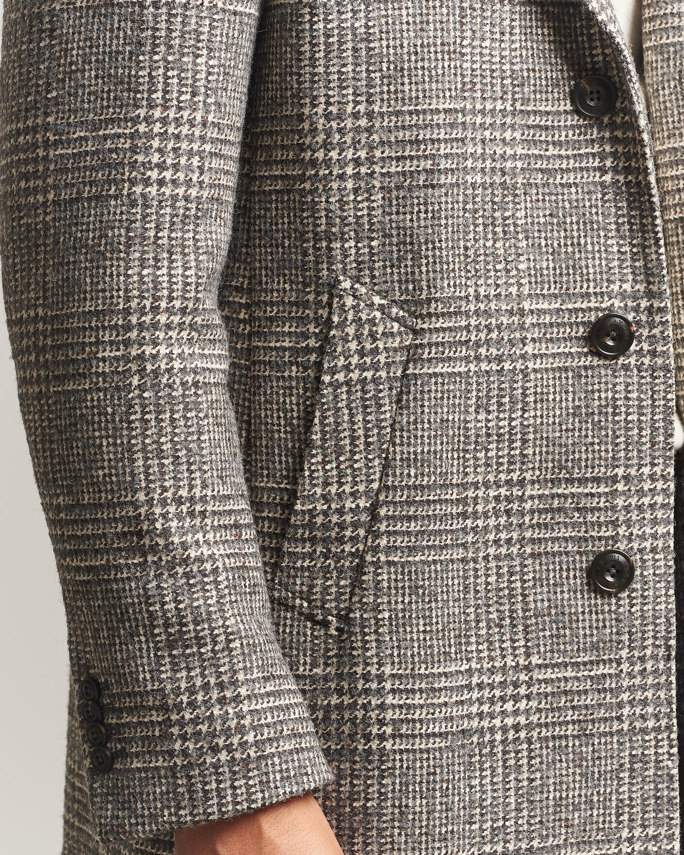 Heren | Jassen | L.B.M. 1911 | Checked Wool Coat Grey