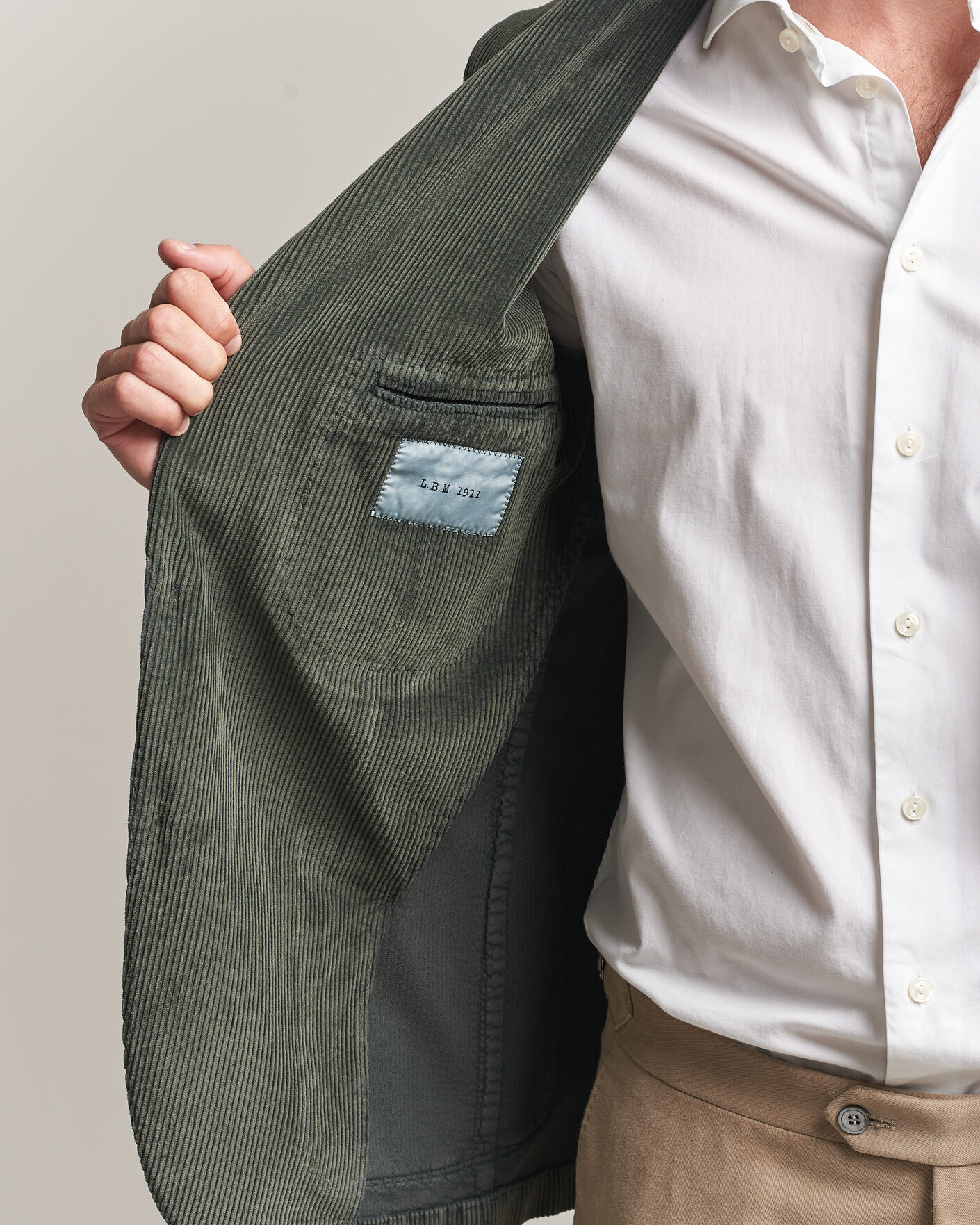 Heren | Blazers | L.B.M. 1911 | Jack Corduroy Blazer Soft Green