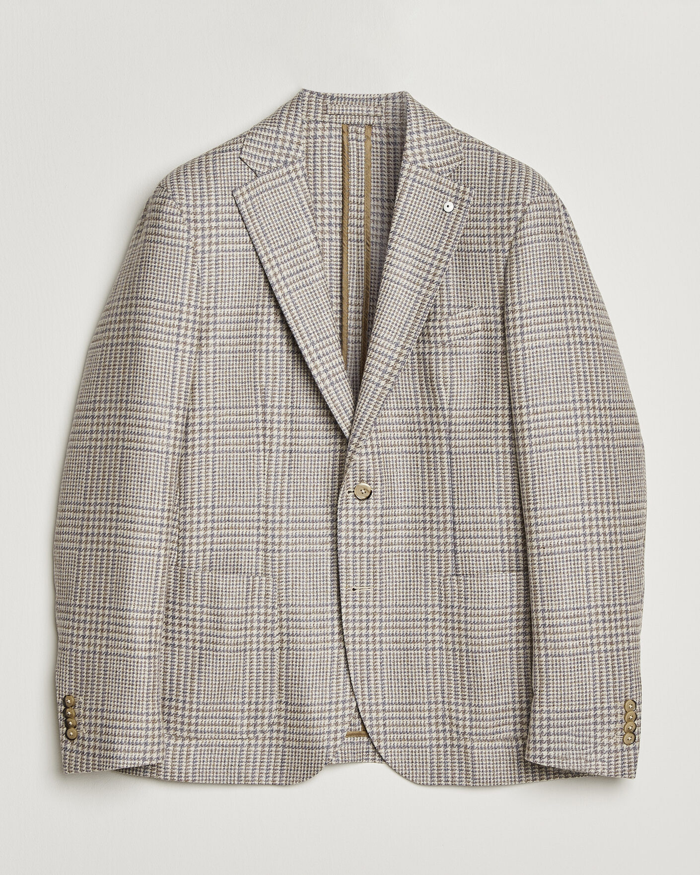 Heren | Blazers | L.B.M. 1911 | Jack Regular Check Wool/Cashmere/Silk Blazer Brown