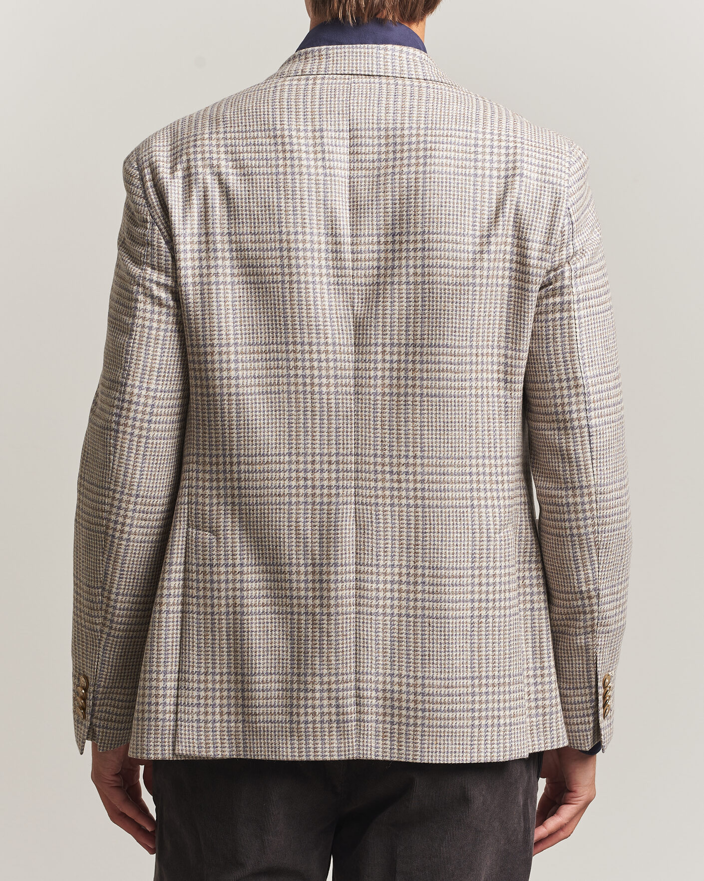 Heren | Blazers | L.B.M. 1911 | Jack Regular Check Wool/Cashmere/Silk Blazer Brown