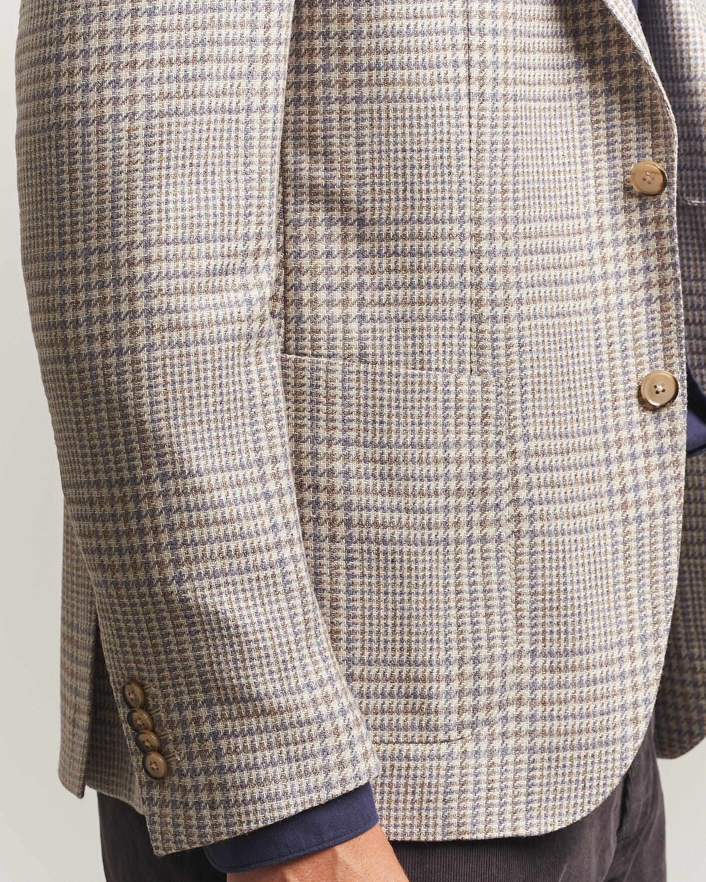 Heren | Blazers | L.B.M. 1911 | Jack Regular Check Wool/Cashmere/Silk Blazer Brown