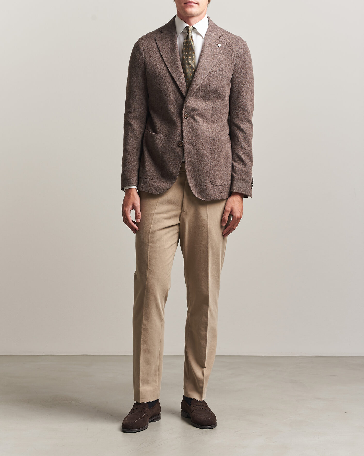 Heren | Blazers | L.B.M. 1911 | Jack Knitted Cashmere Mix Blazer Brown