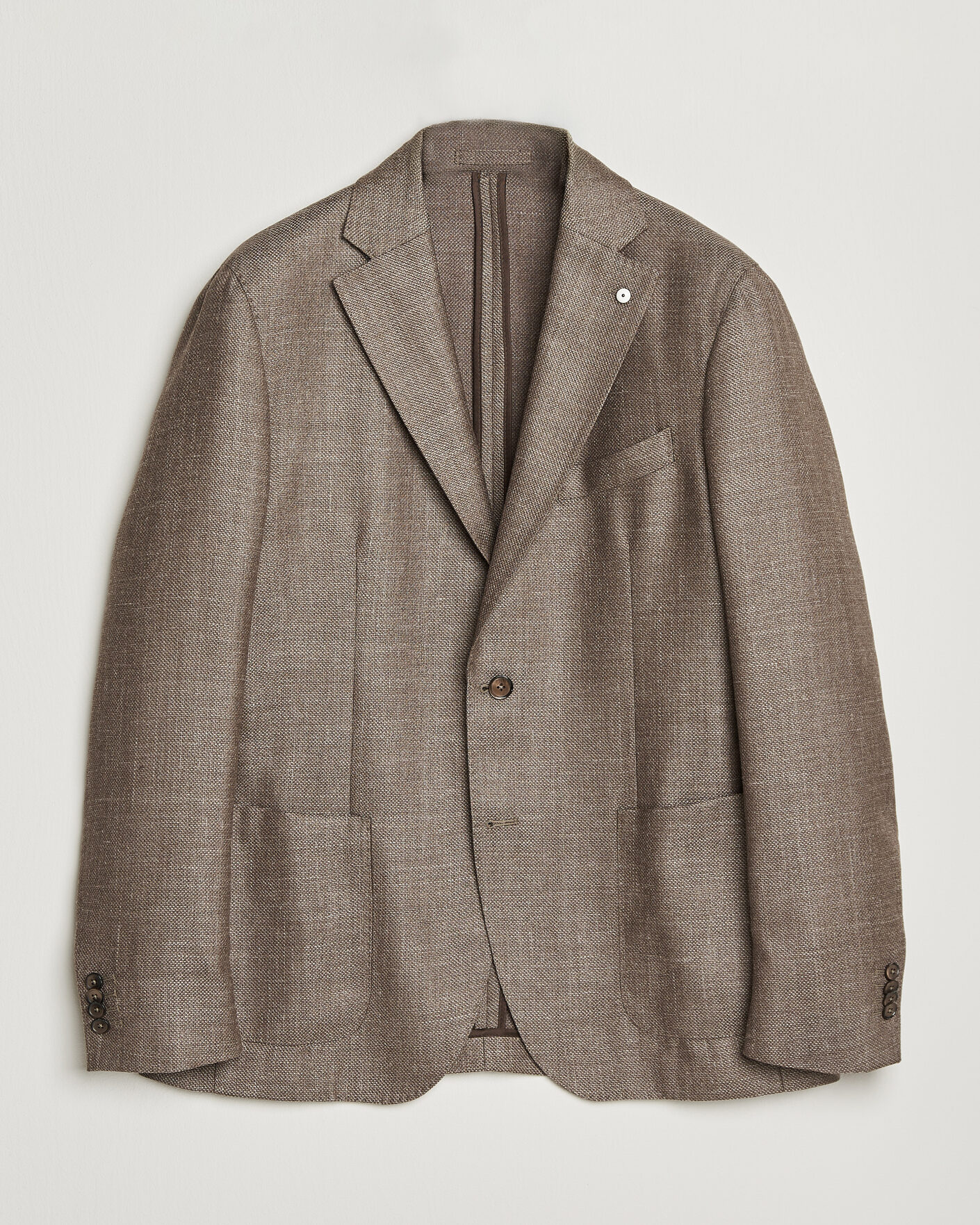 Heren | Blazers | L.B.M. 1911 | Jack Wool/Silk Hopsack Blazer Brown