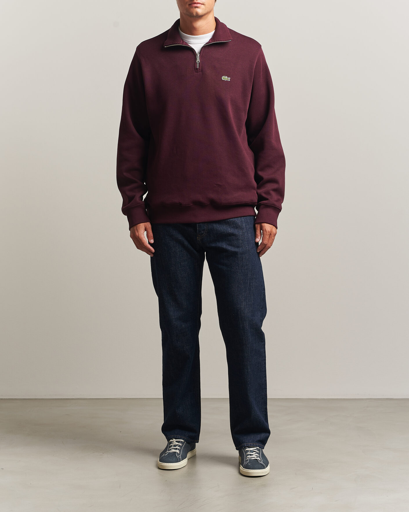 Heren | Truien | Lacoste | Rib Interlock Half Zip Oxalis