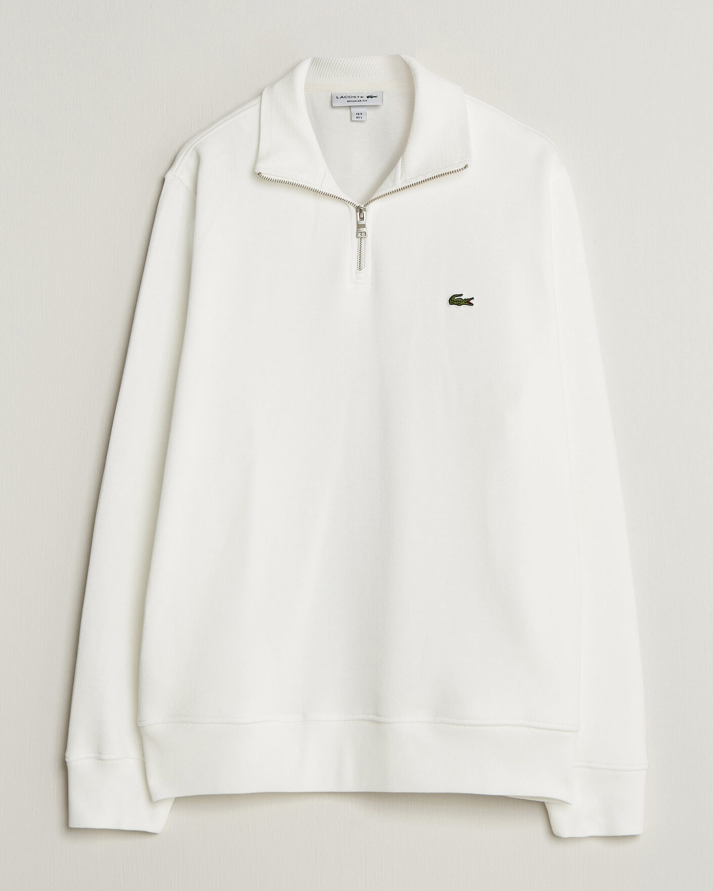 Heren | Truien | Lacoste | Rib Interlock Half Zip Flour