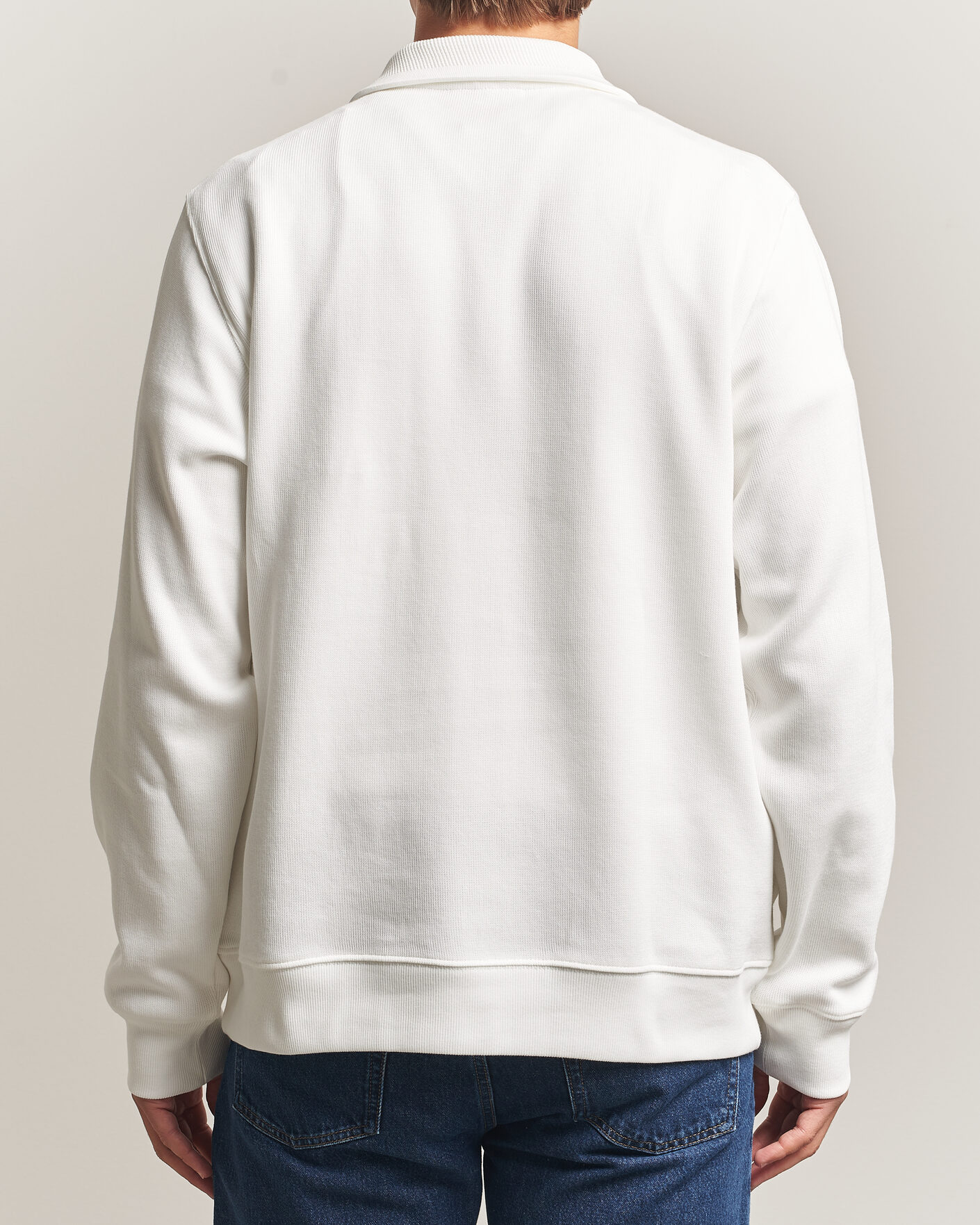Heren | Truien | Lacoste | Rib Interlock Half Zip Flour