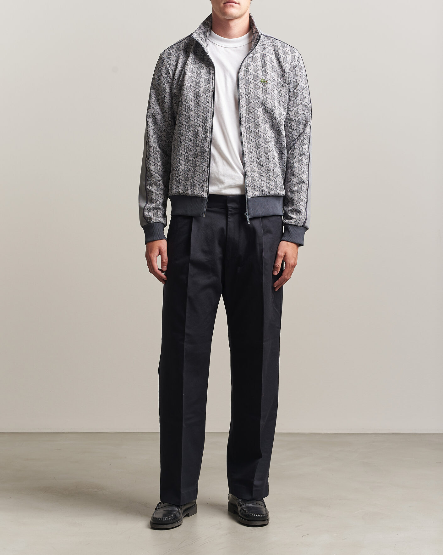 Heren | Truien | Lacoste | Monogram Track Jacket Calluna/Graphite