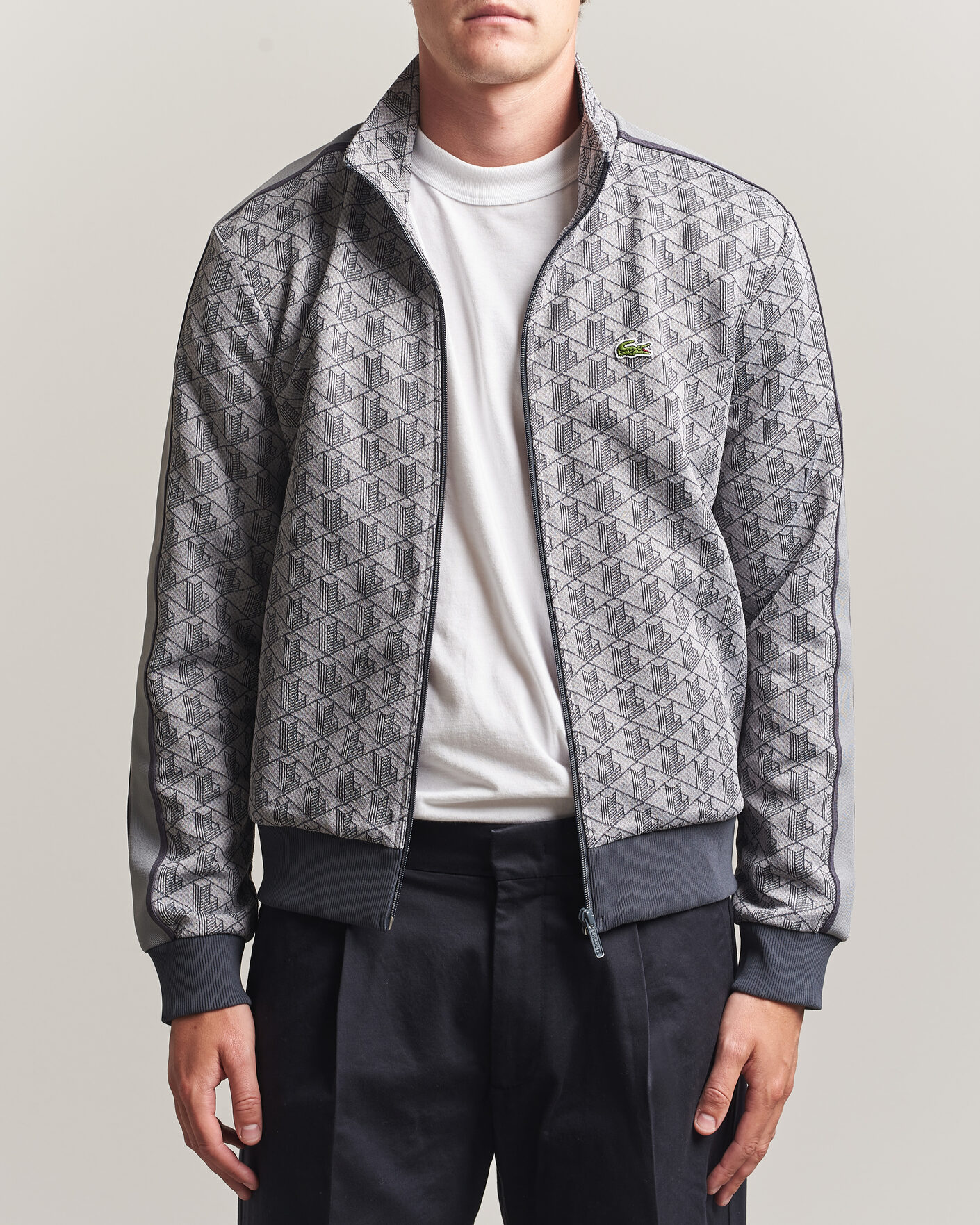 Heren | Truien | Lacoste | Monogram Track Jacket Calluna/Graphite