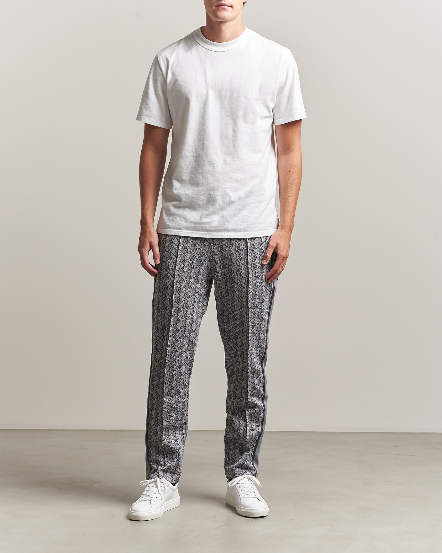 Heren | Broeken | Lacoste | Monogram Track Pants Calluna/Graphite