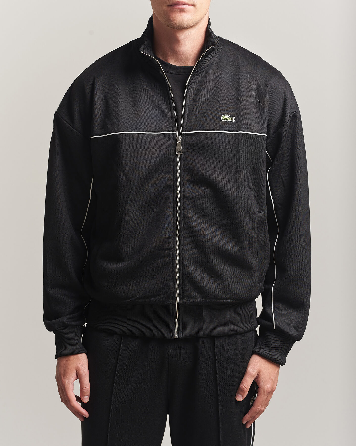 Heren | Truien | Lacoste | Piqué Track Jacket Black