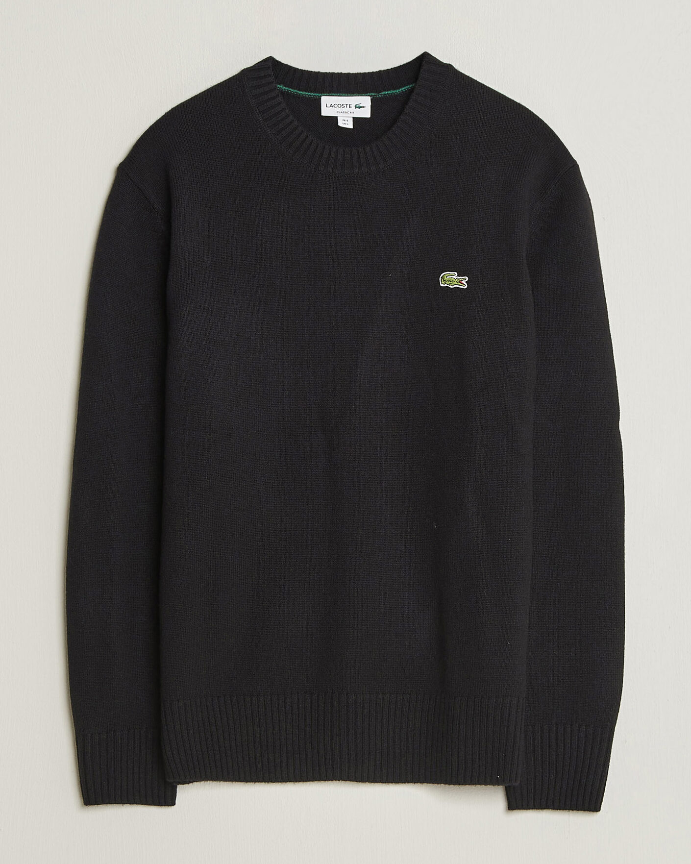 Heren | Truien | Lacoste | Carded Wool Crew Neck Black