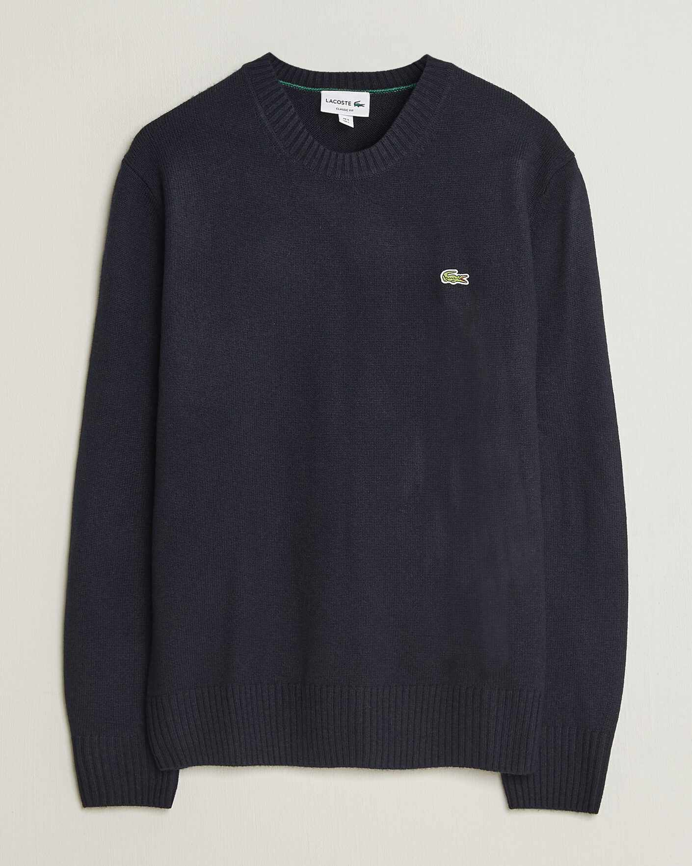 Heren | Truien | Lacoste | Carded Wool Crew Neck Navy Blue