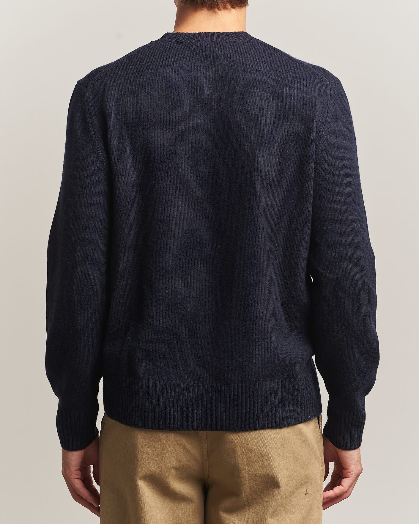 Heren | Truien | Lacoste | Carded Wool Crew Neck Navy Blue