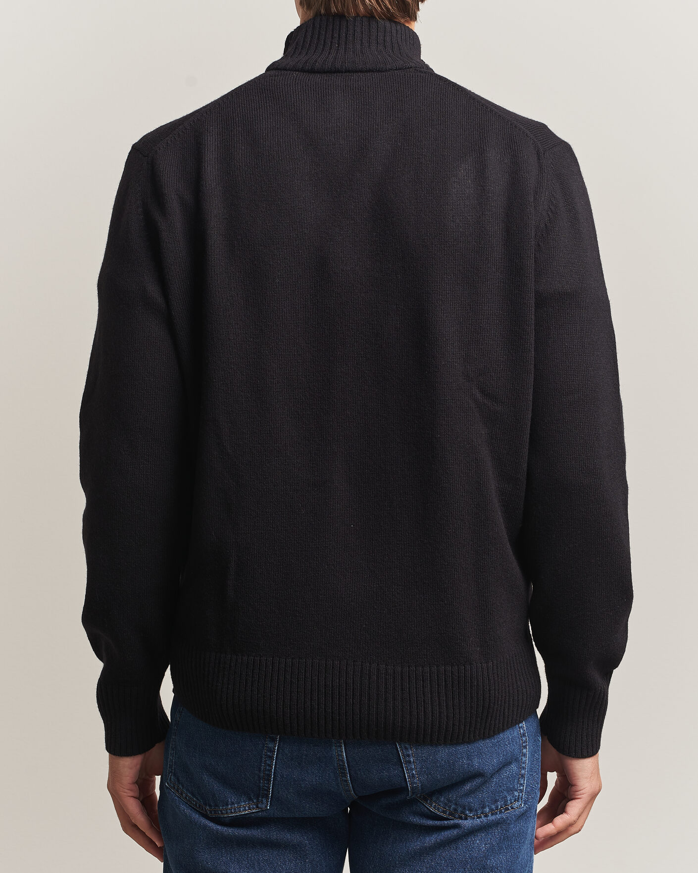 Heren | Truien | Lacoste | Carded Wool Half Zip Black