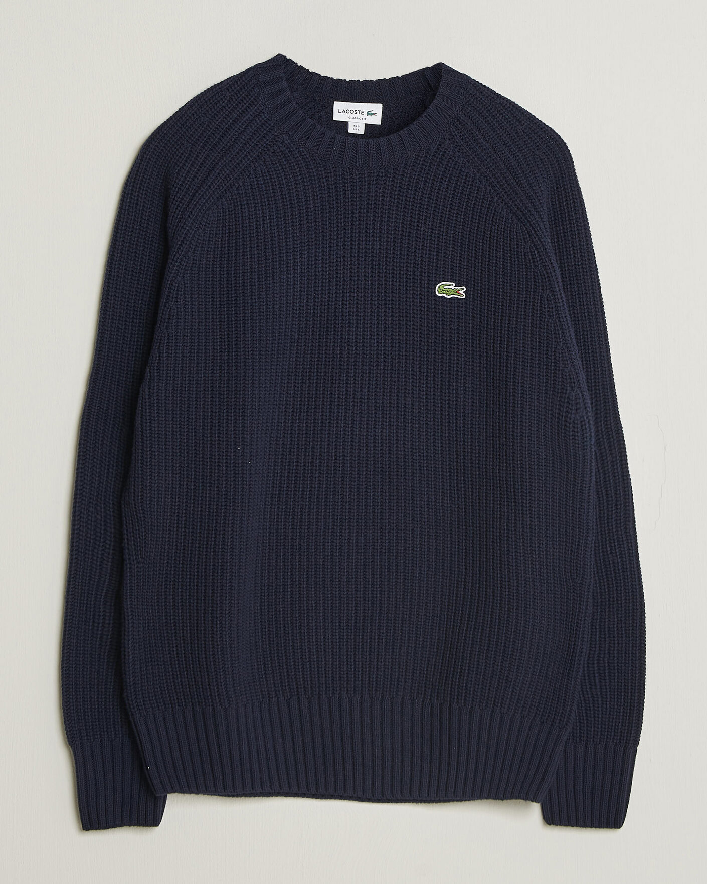 Heren | Truien | Lacoste | Heavy Wool Knitted Sweater Navy Blue
