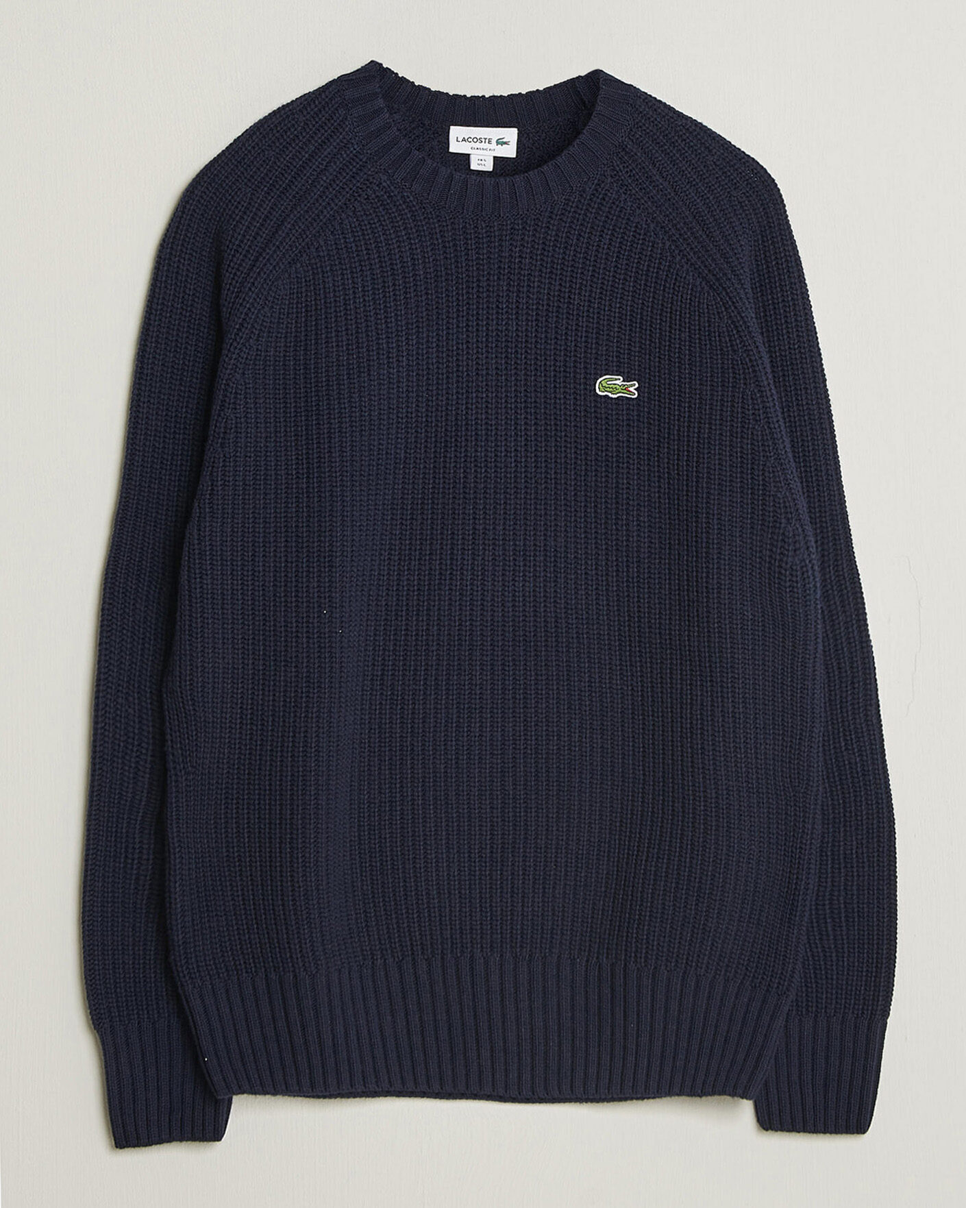 Heren | Truien | Lacoste | Heavy Wool Knitted Sweater Navy Blue