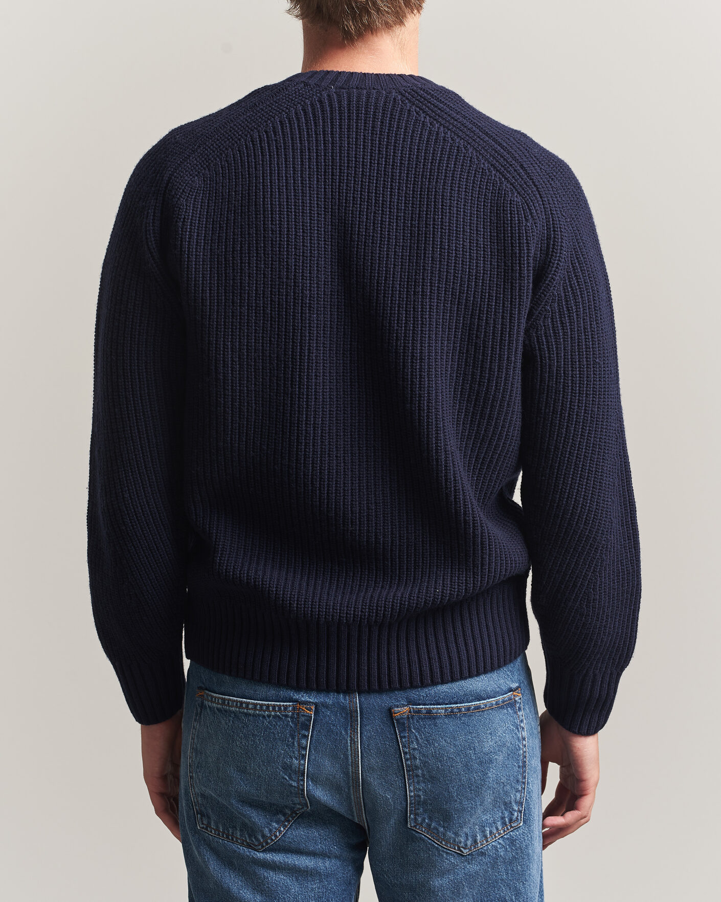 Heren | Truien | Lacoste | Heavy Wool Knitted Sweater Navy Blue