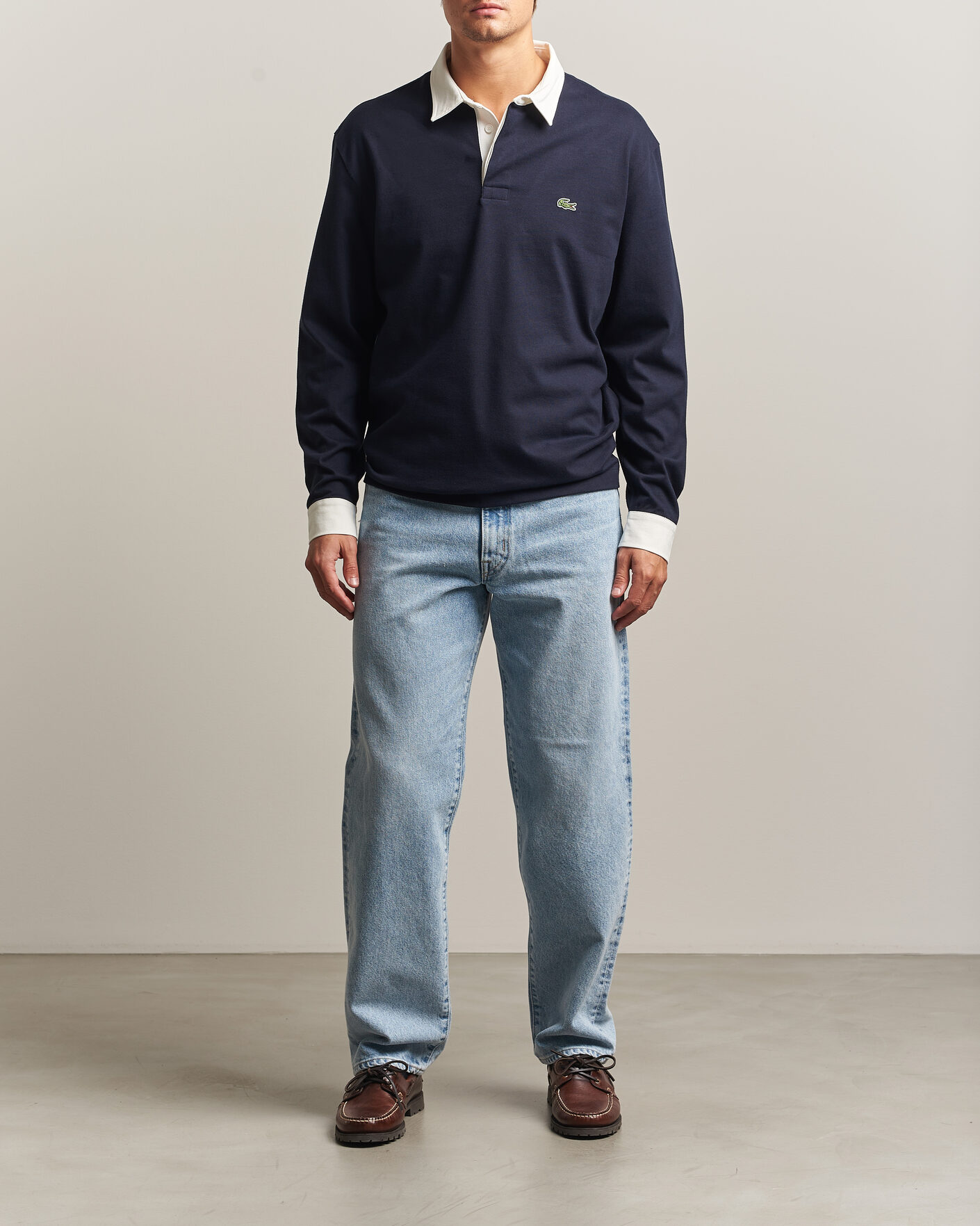 Heren | Truien | Lacoste | Heavy Cotton Rugger Dark Navy
