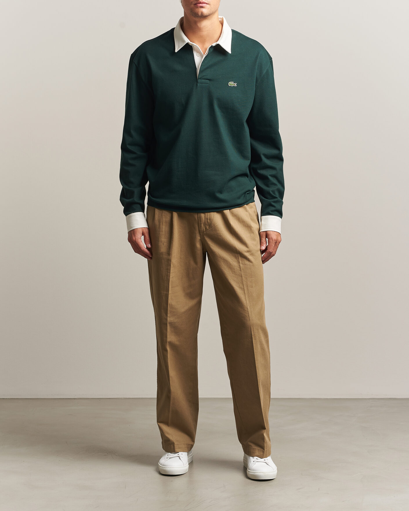 Heren | Truien | Lacoste | Heavy Cotton Rugger Sinople