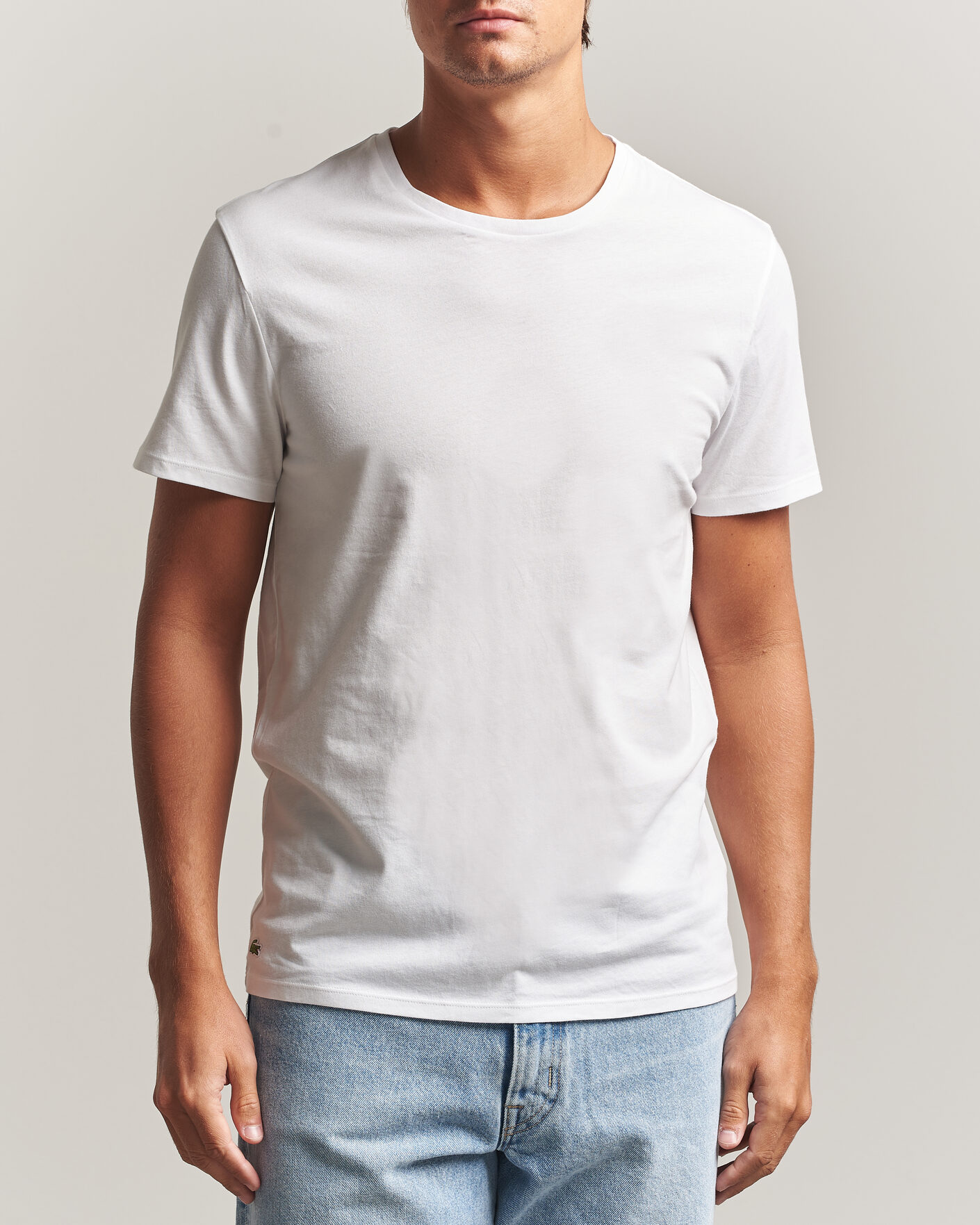 Heren | T-shirts | Lacoste | 3-Pack Crew Neck T-Shirt White