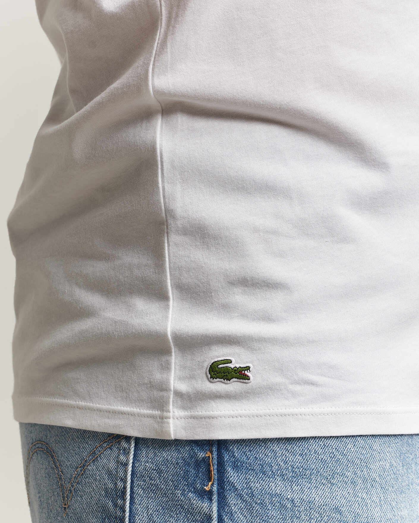 Heren | T-shirts | Lacoste | 3-Pack Crew Neck T-Shirt White