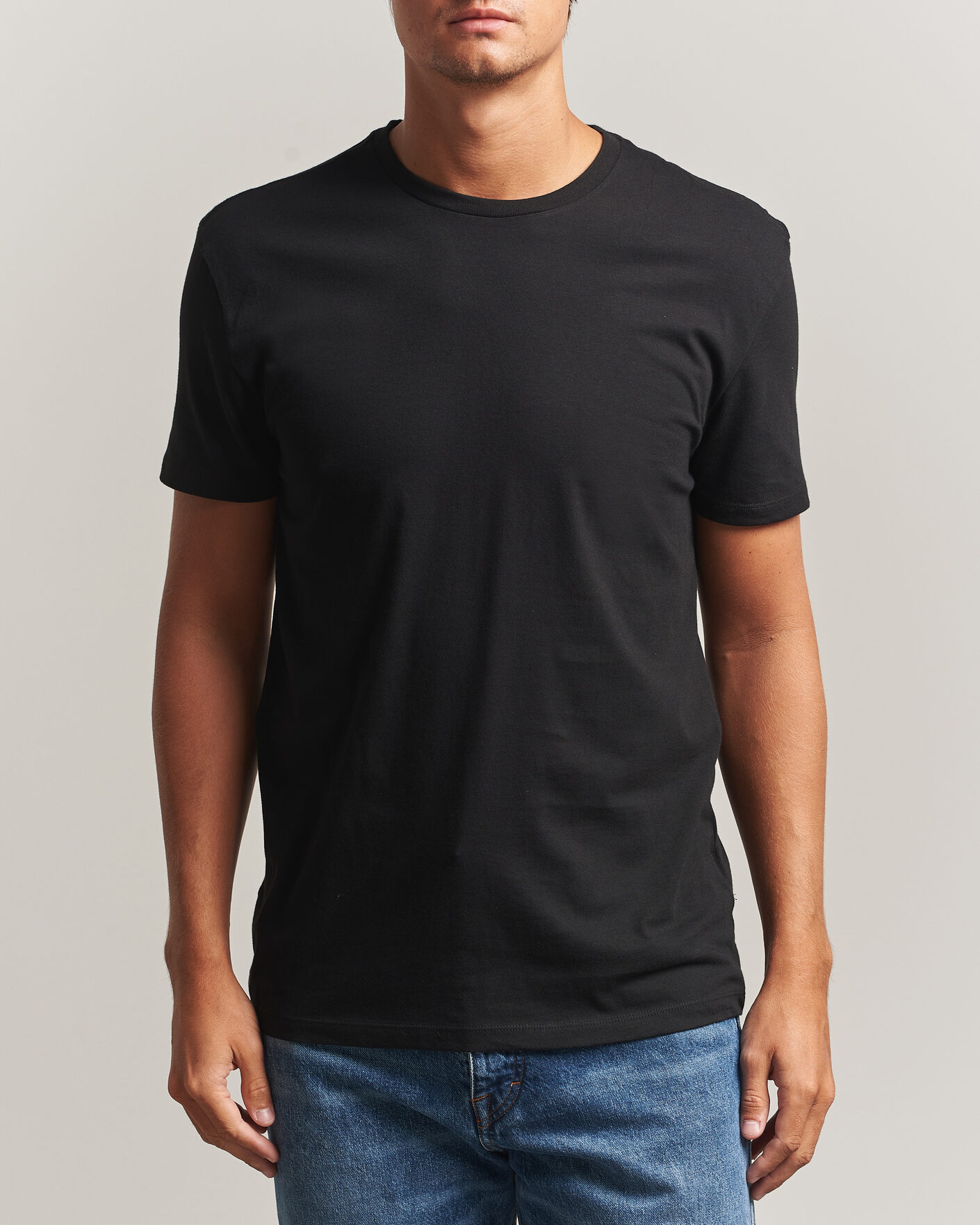 Heren | T-shirts | Lacoste | 3-Pack Crew Neck T-Shirt Black