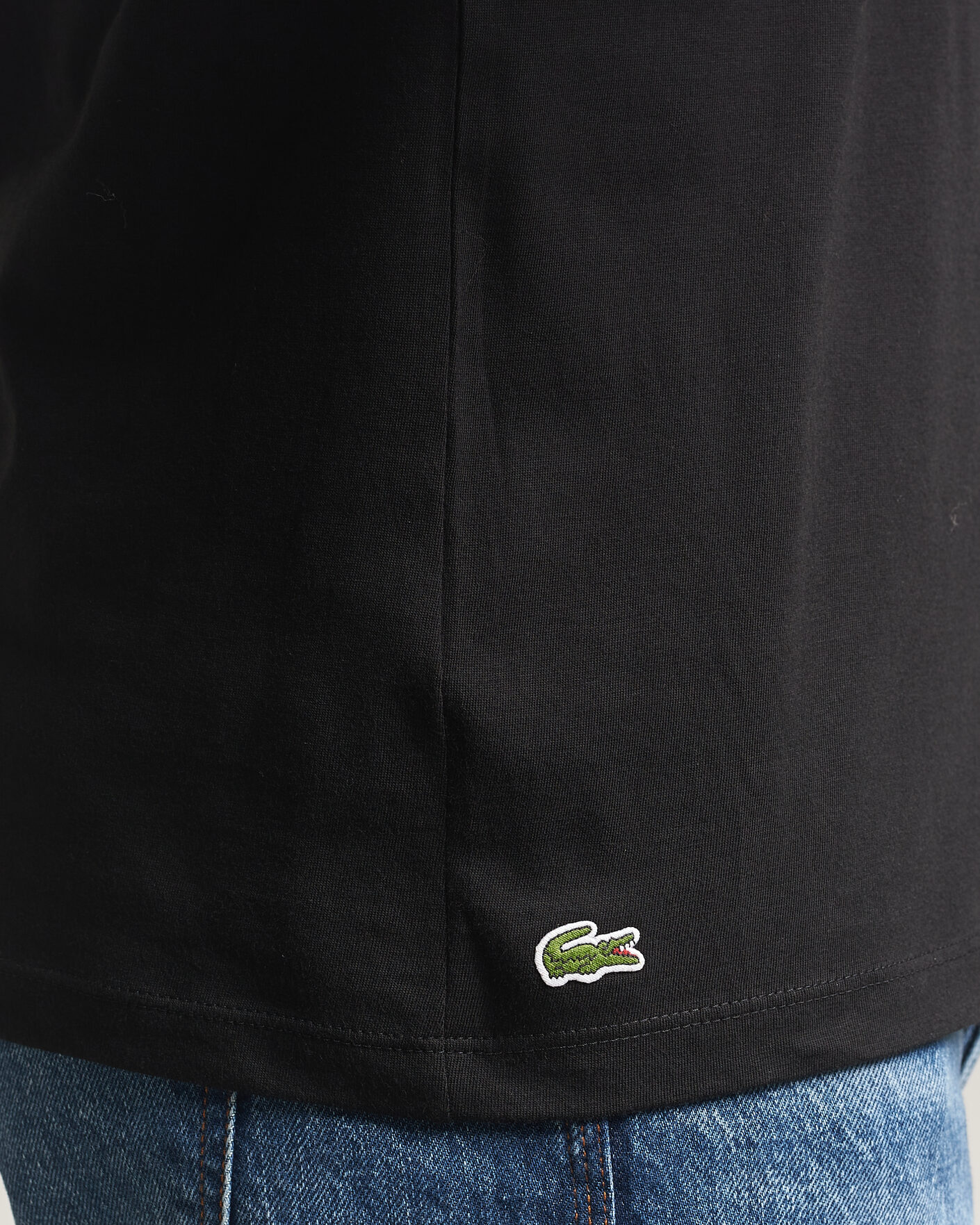 Heren | T-shirts | Lacoste | 3-Pack Crew Neck T-Shirt Black