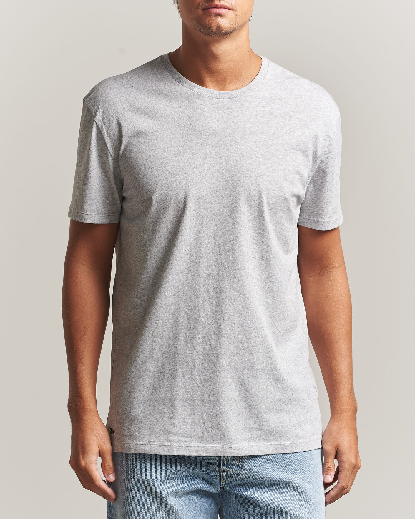 Heren | T-shirts | Lacoste | 3-Pack Crew Neck T-Shirt White/Grey/Black