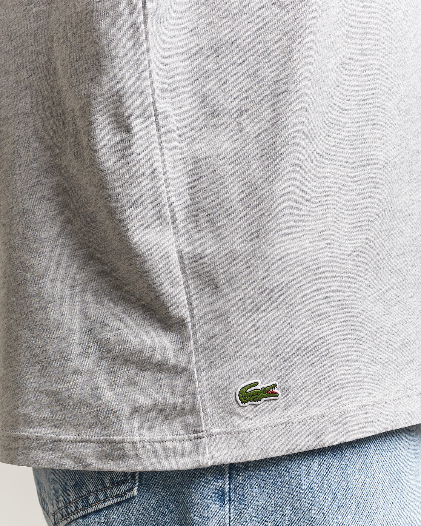 Heren | T-shirts | Lacoste | 3-Pack Crew Neck T-Shirt White/Grey/Black