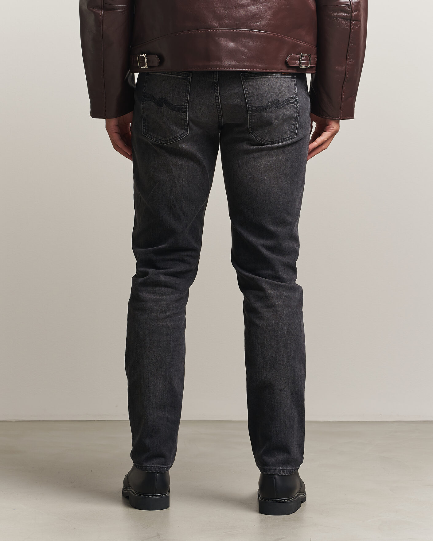 Heren | Jeans | Nudie Jeans | Solid Ollie Jeans Black Mist