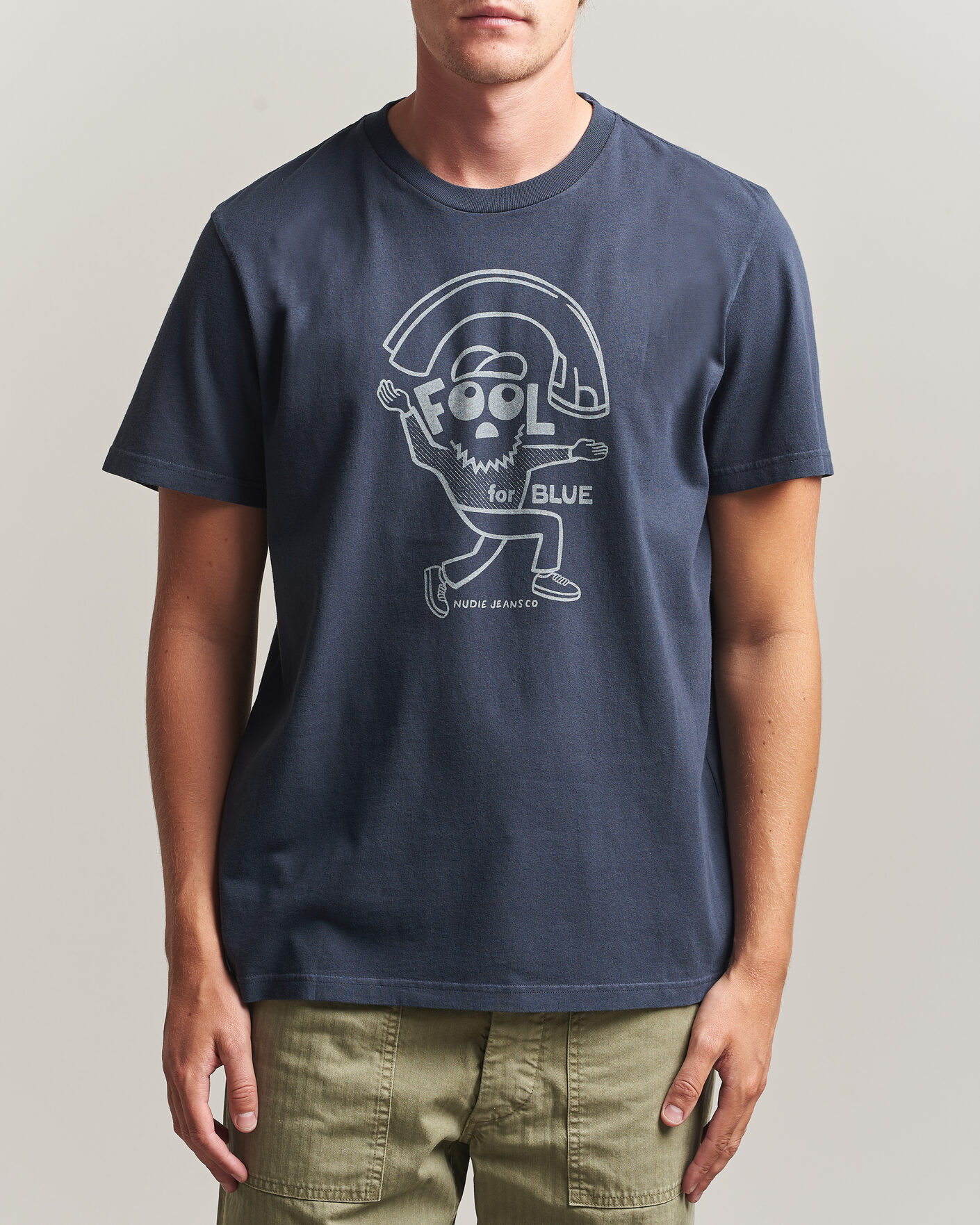 Heren | T-shirts | Nudie Jeans | Roy Jeanjuggler T-Shirt Dark Blue