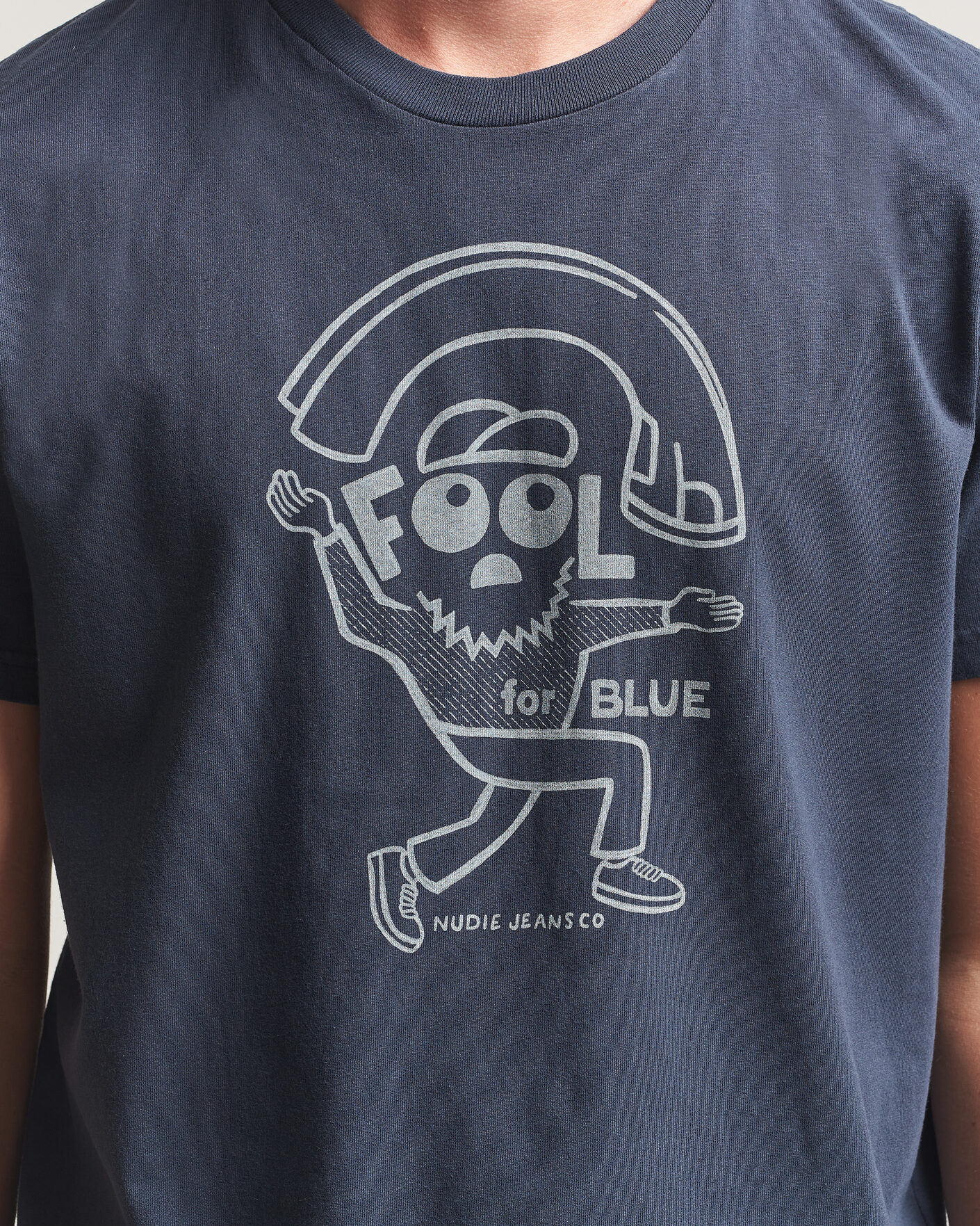 Heren | T-shirts | Nudie Jeans | Roy Jeanjuggler T-Shirt Dark Blue
