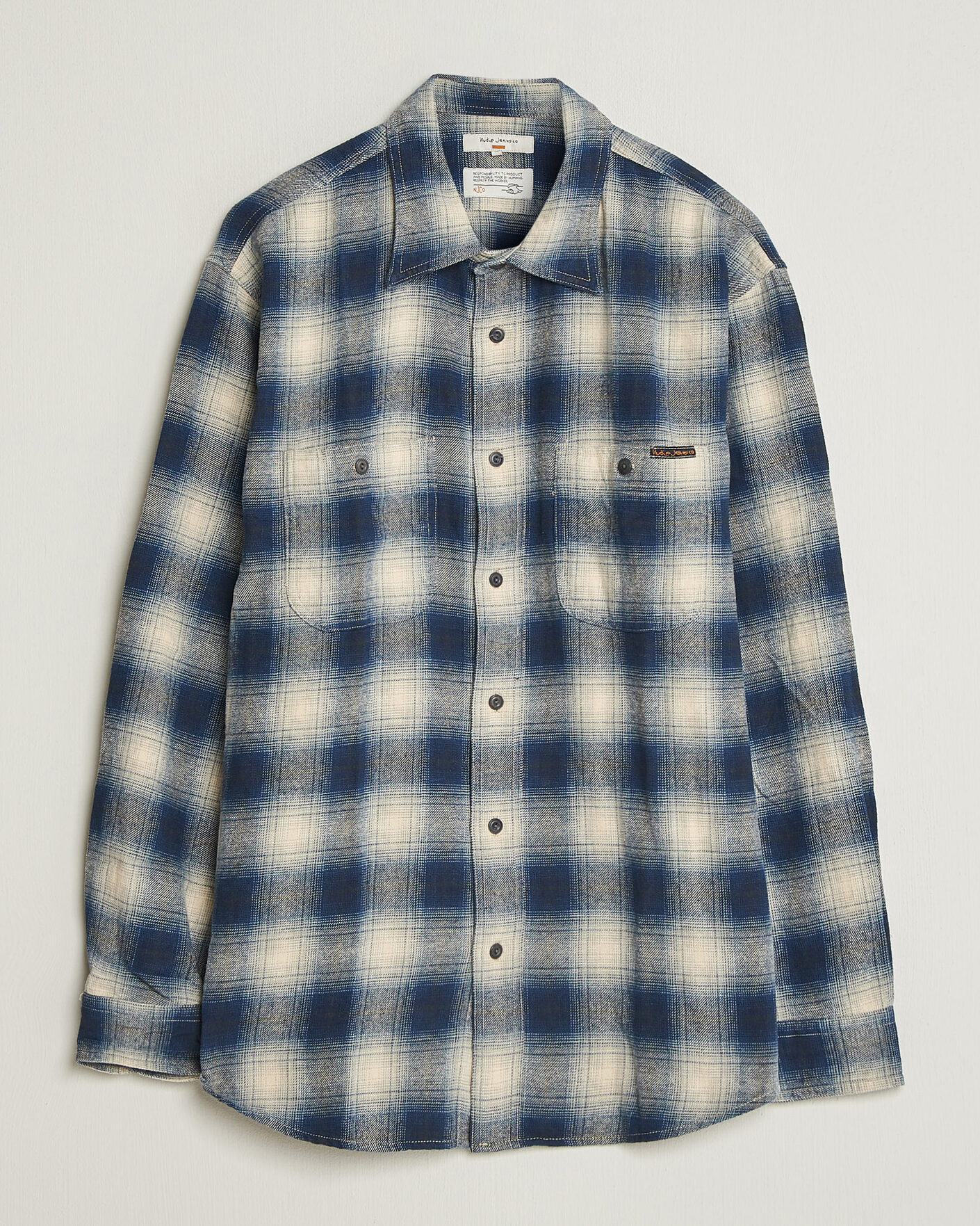 Heren | Overhemden | Nudie Jeans | Julian Worker Checked Shirt Blue