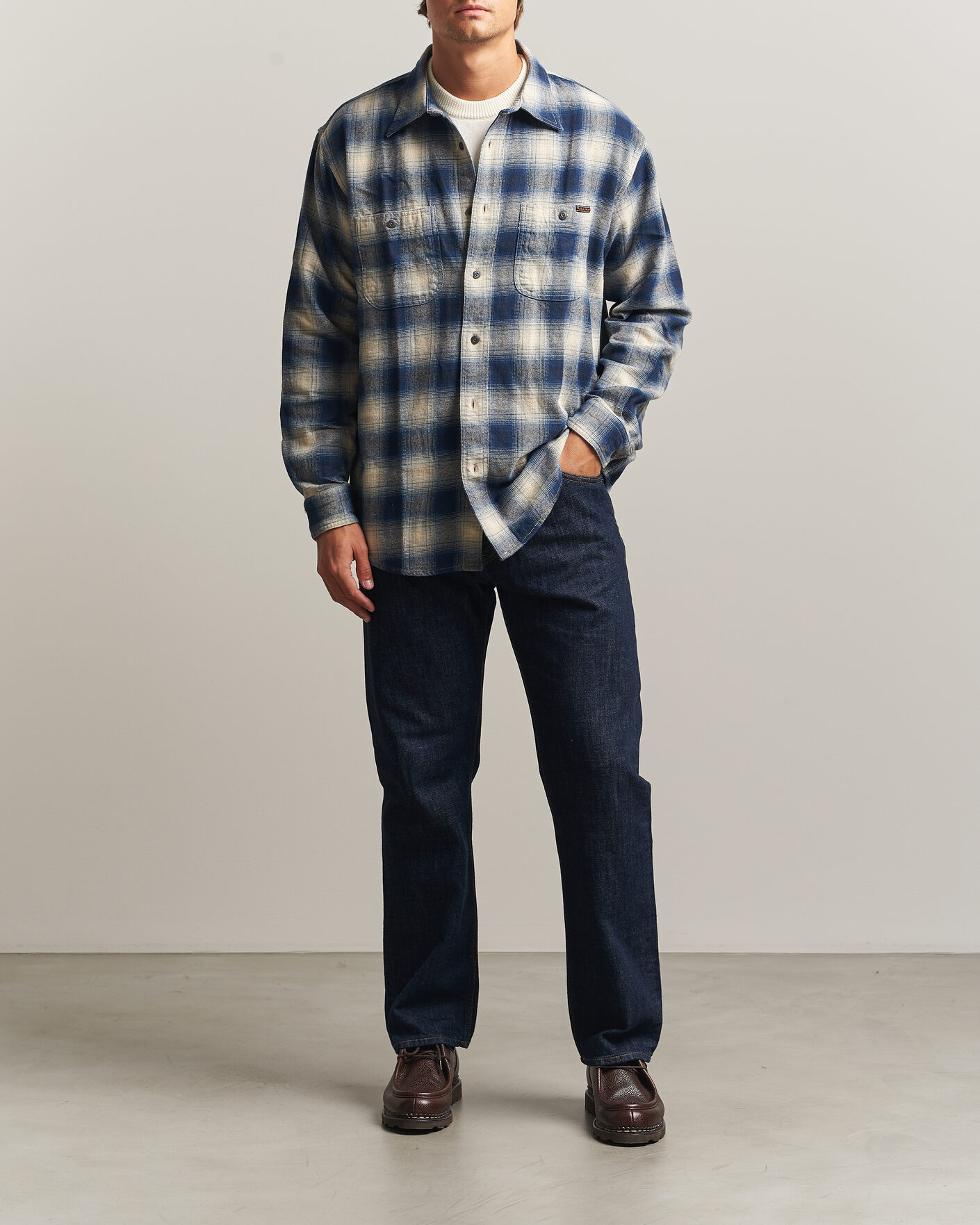 Heren | Overhemden | Nudie Jeans | Julian Worker Checked Shirt Blue