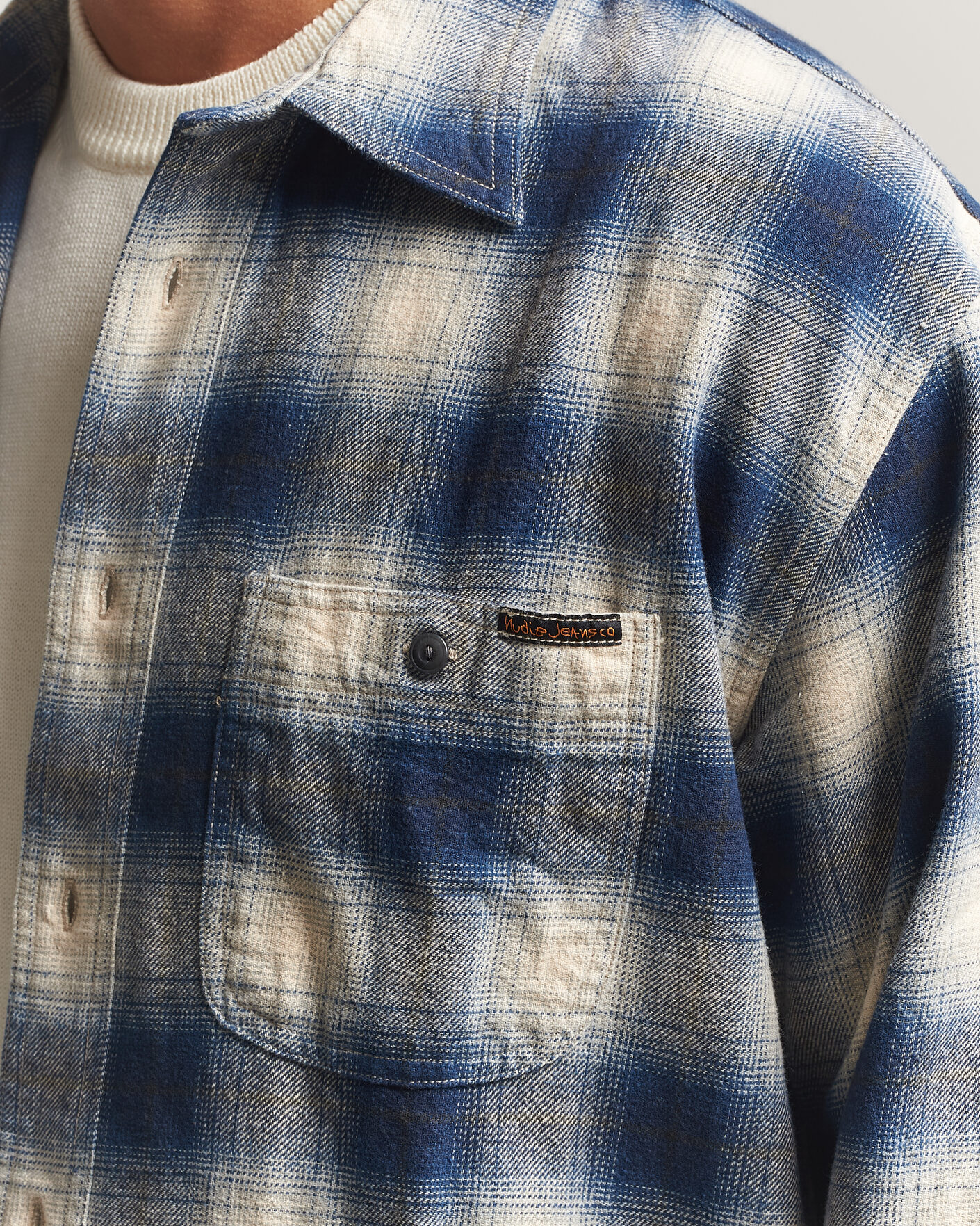 Heren | Overhemden | Nudie Jeans | Julian Worker Checked Shirt Blue