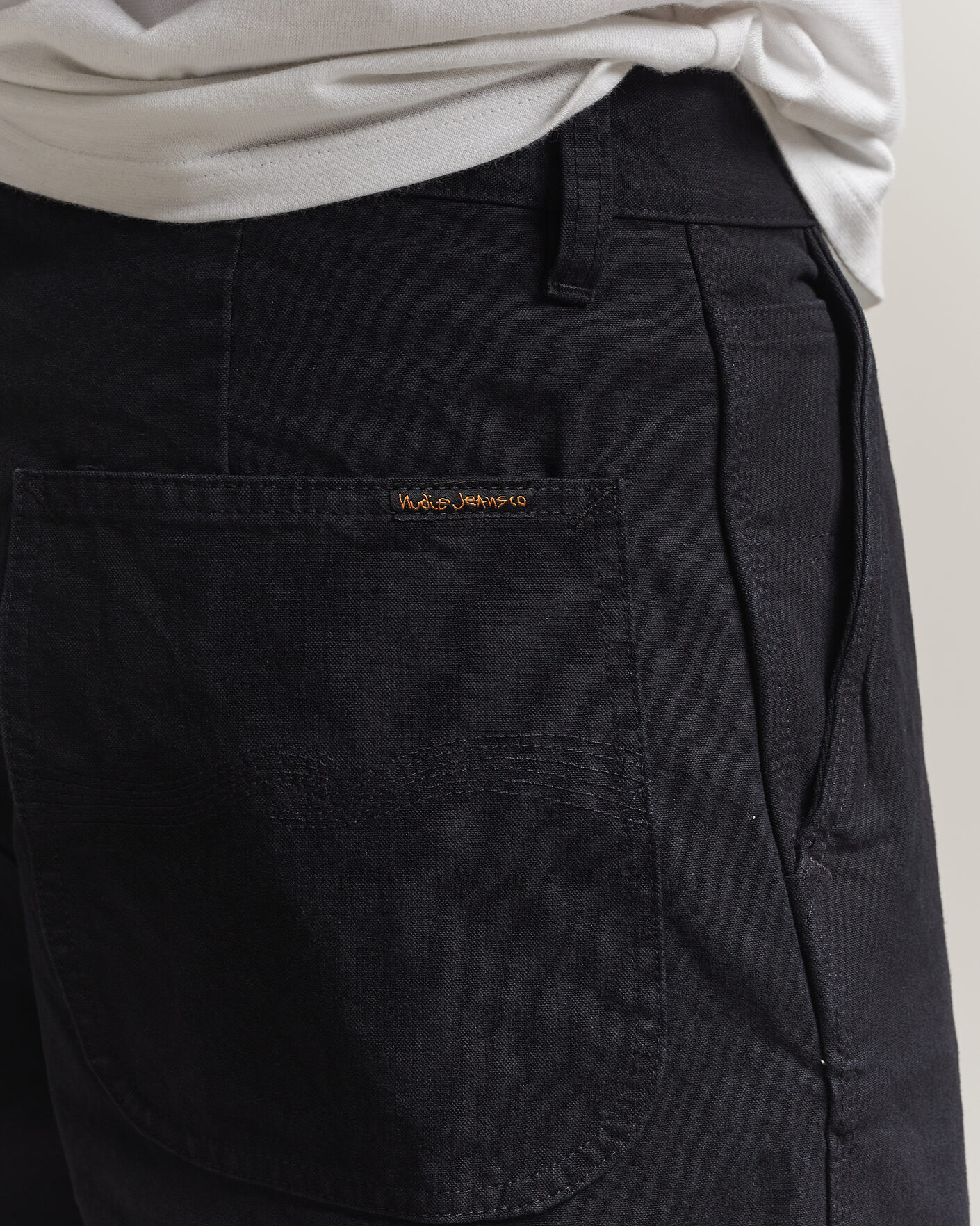Heren | Broeken | Nudie Jeans | Tuff Tony Duck Canvas Pants Black
