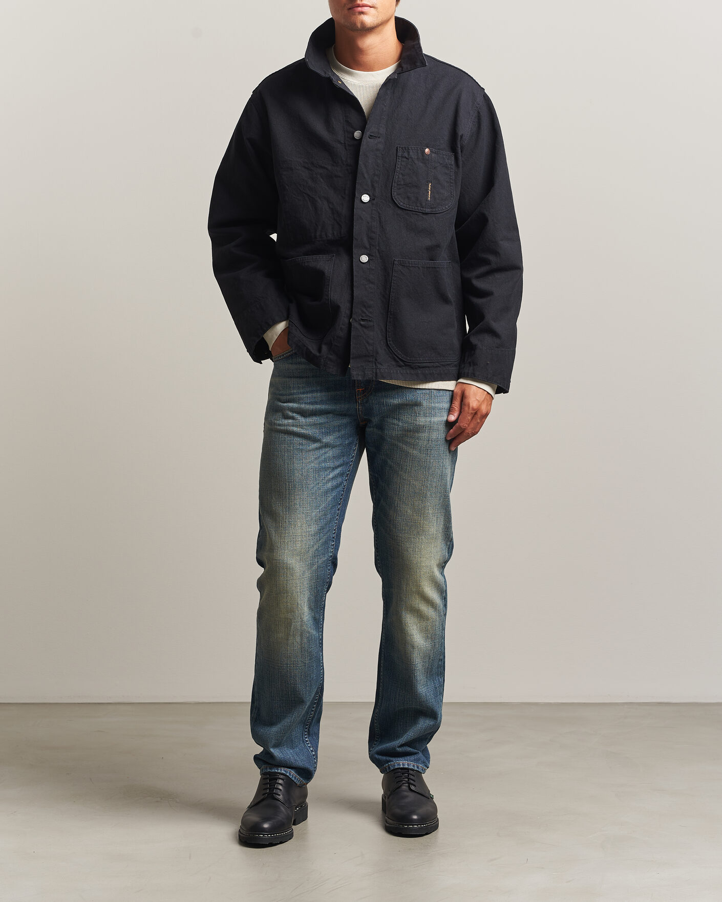 Heren | Jassen | Nudie Jeans | Howie Duck Canvas Chore Jacket Black
