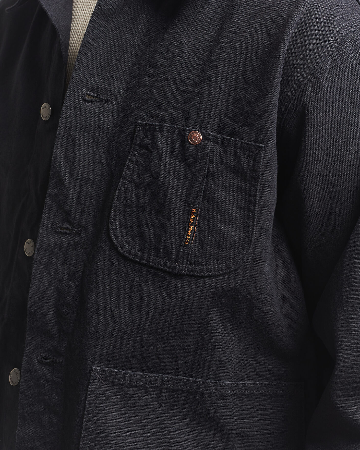 Heren | Jassen | Nudie Jeans | Howie Duck Canvas Chore Jacket Black