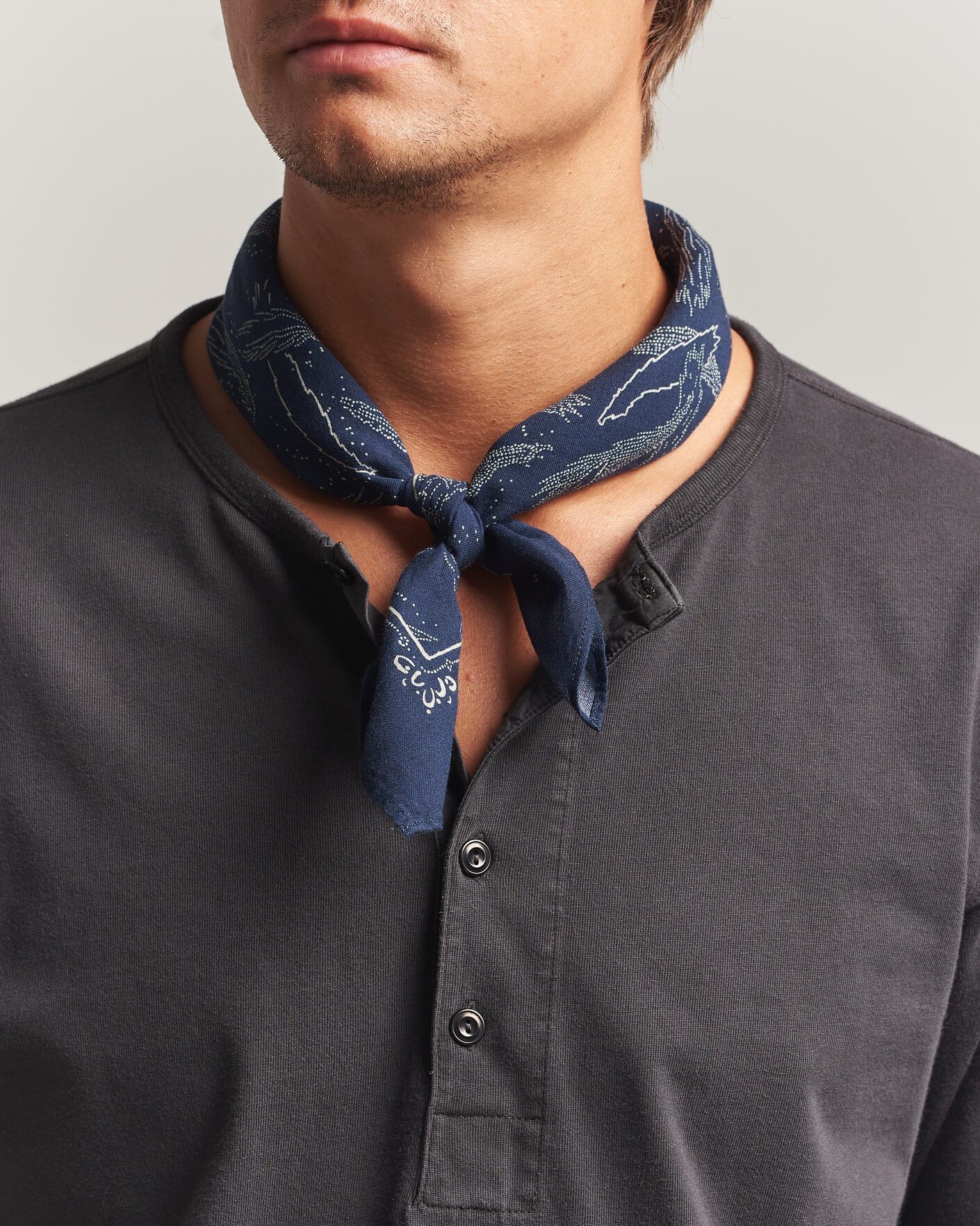 Heren | Sjaals | Nudie Jeans | Ingrid Printed Bandana Blue