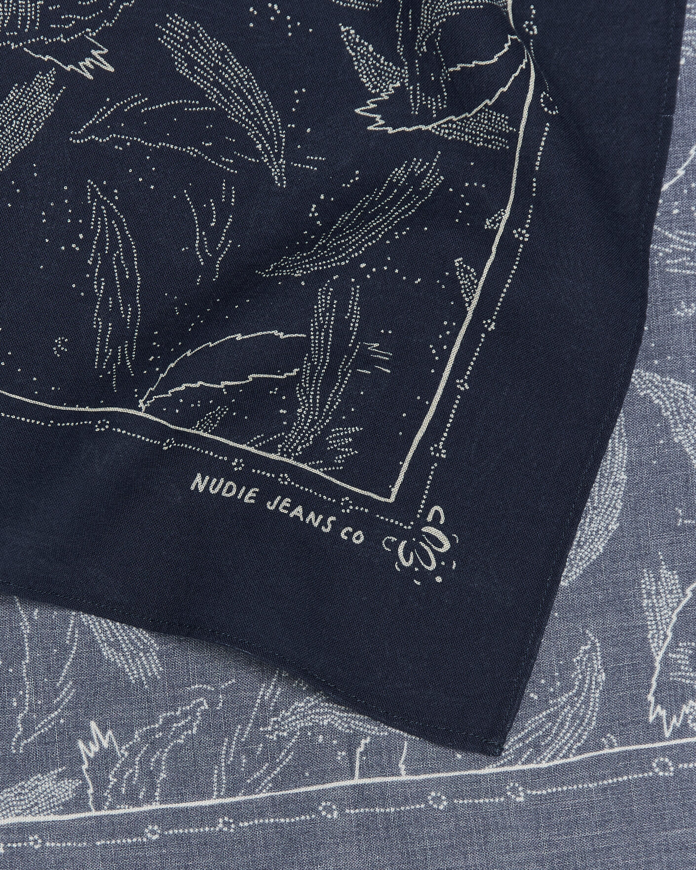 Heren | Sjaals | Nudie Jeans | Ingrid Printed Bandana Blue